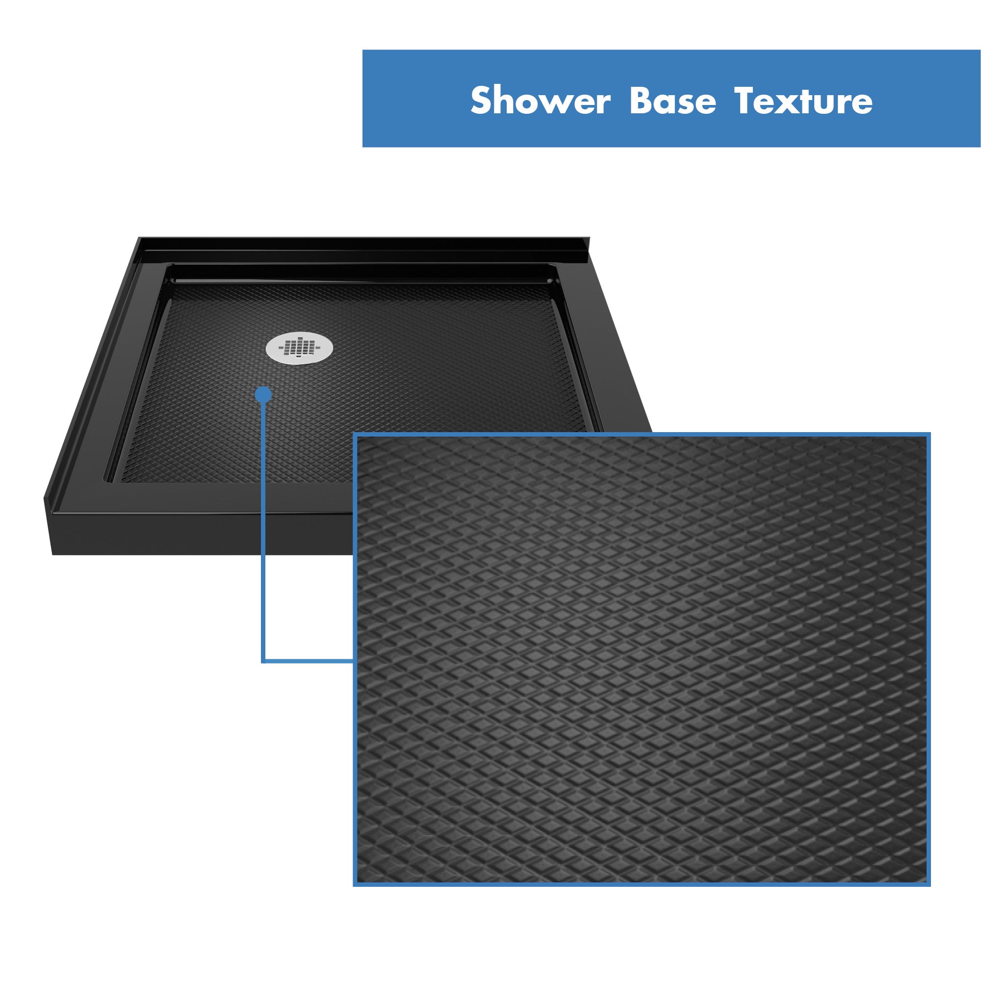 DreamLine SlimLine 42" D x 42" W Corner Shower Base