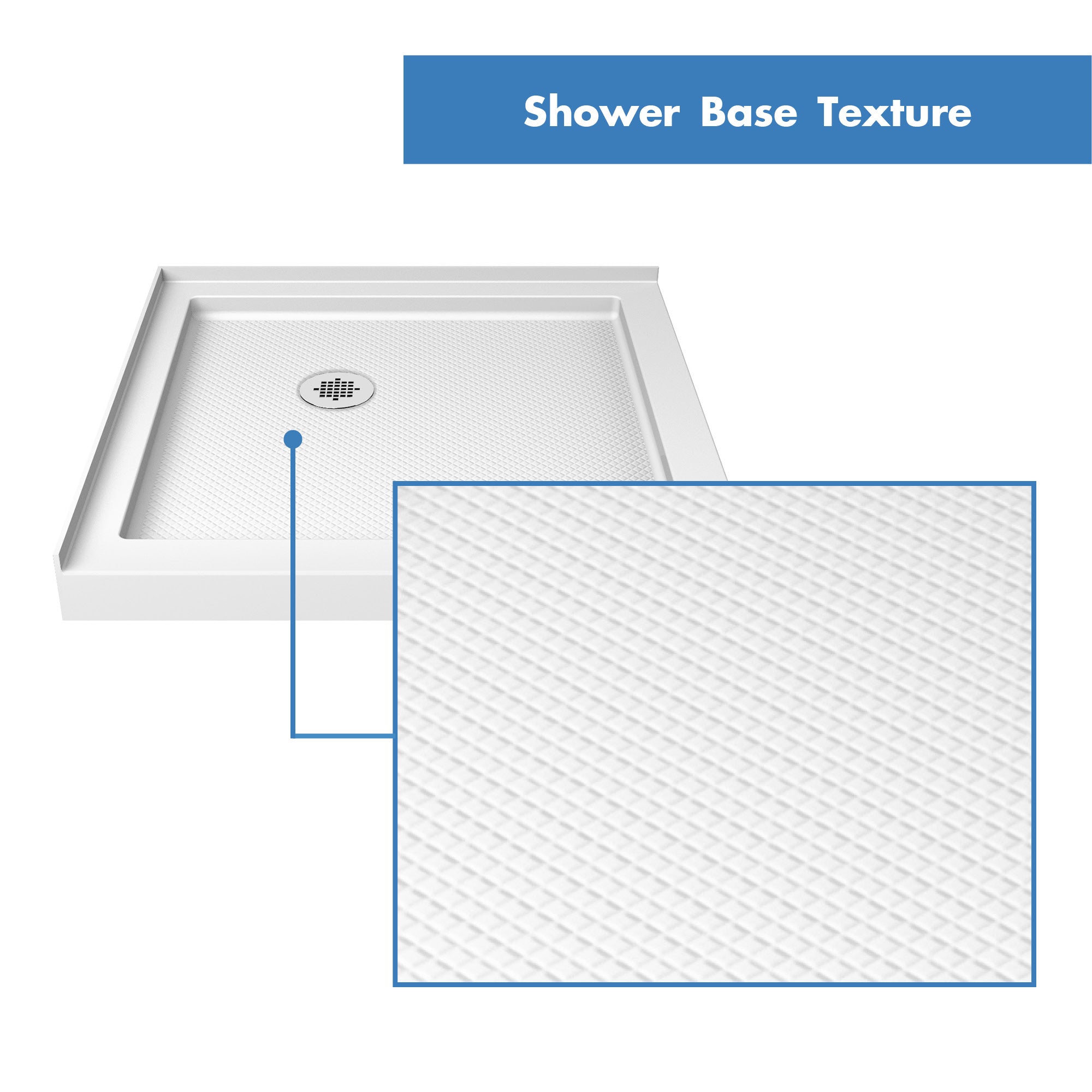 DreamLine SlimLine 42" D x 42" W Corner Shower Base