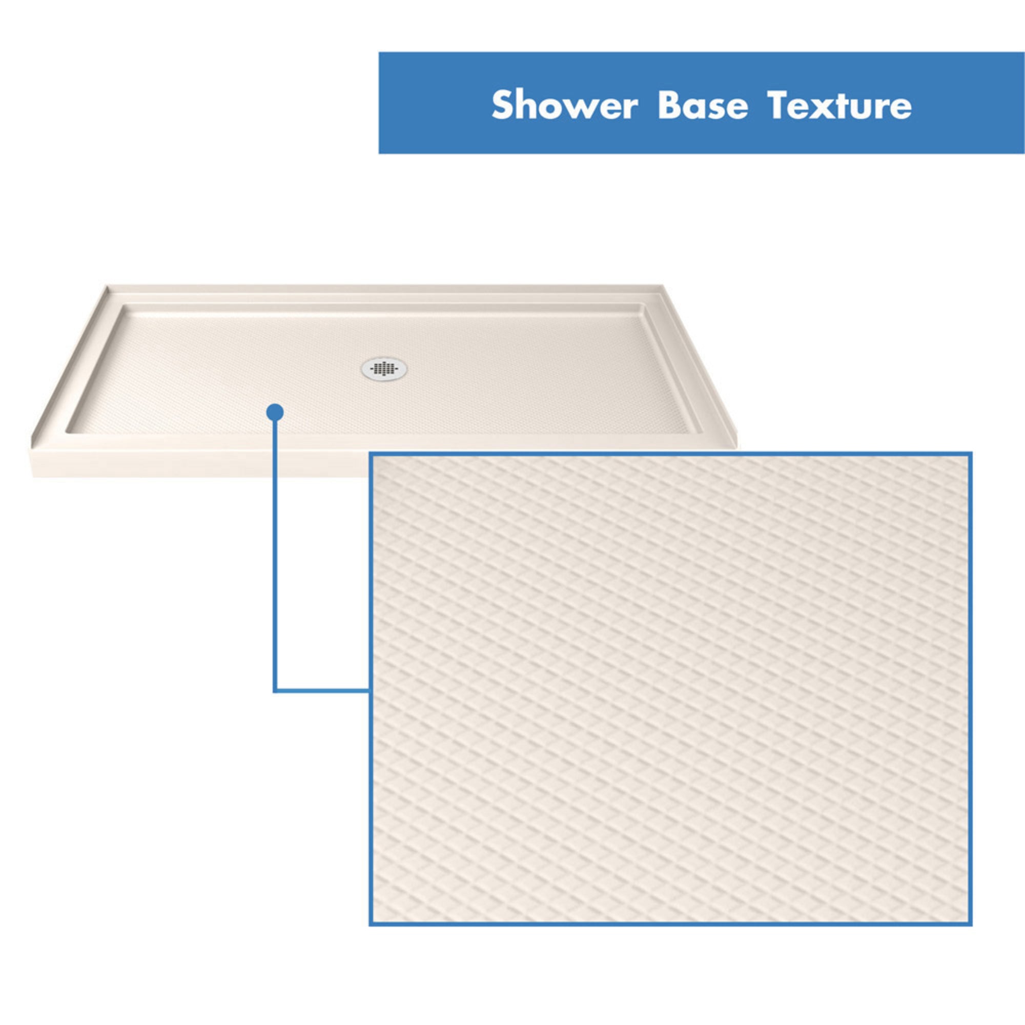 DreamLine Flex 34" D x 60" W Shower Door and Base