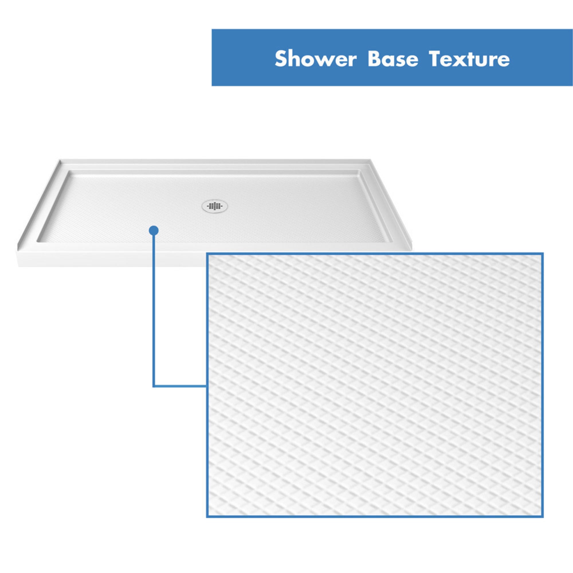 DreamLine Encore 32" D x 48" W Shower Door and Base