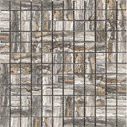 Silver Travertine Tumbled Mosaics Square 1"X1"