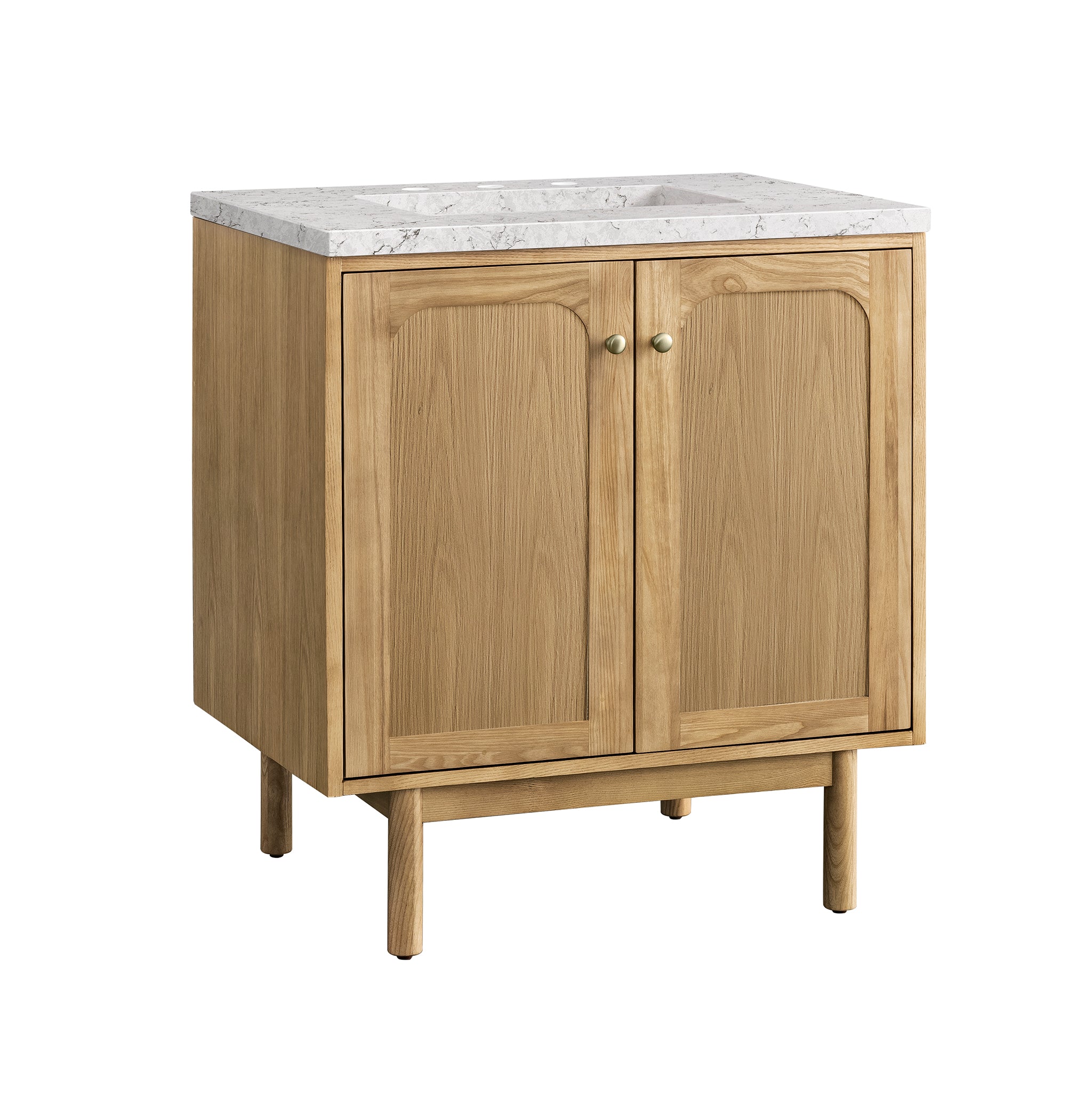 James Martin Laurent 30" Single Vanity in Light Natural Oak with 3cm Countertop
