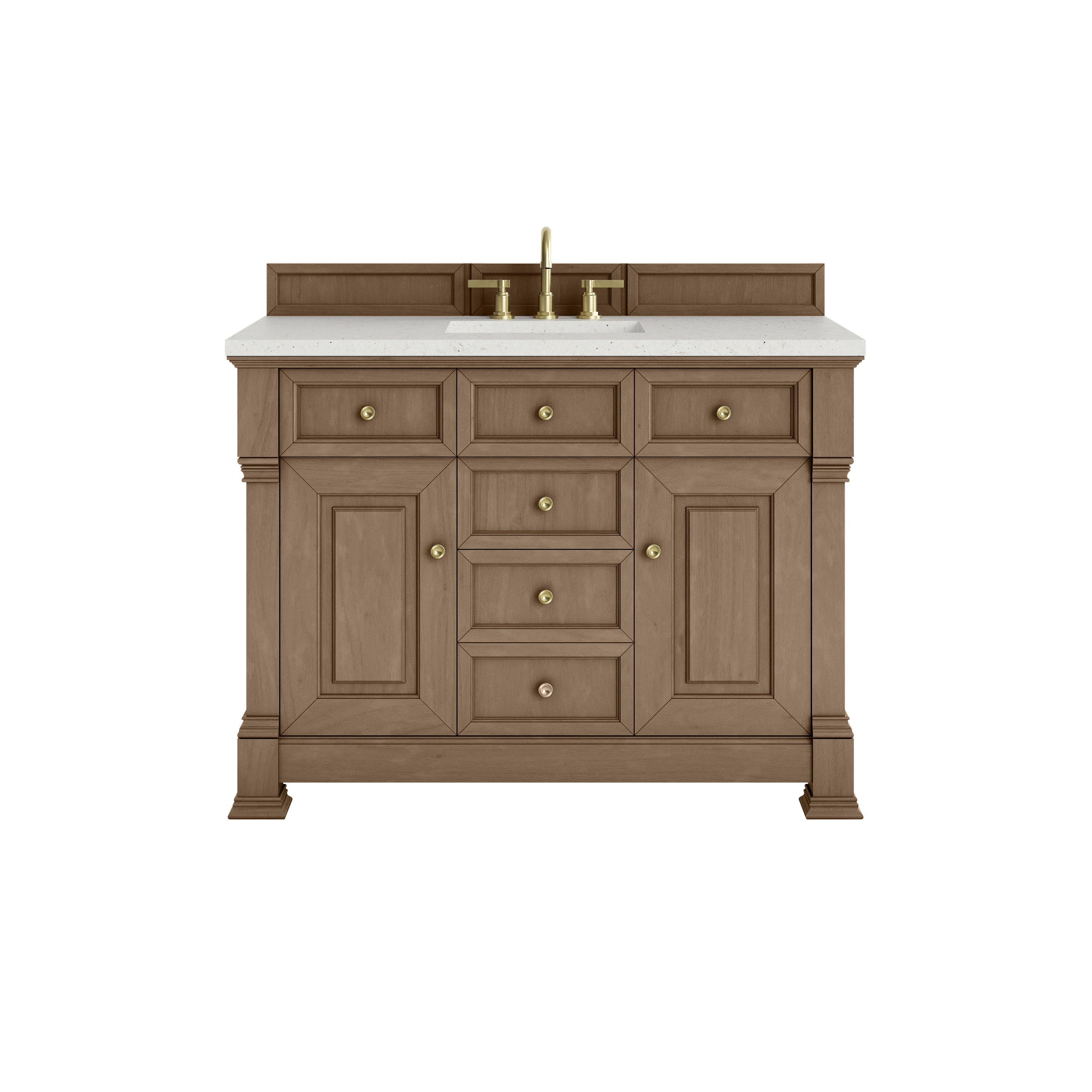 James Martin Brookfield 48" Single Vanity in Pecan with 3cm Countertop