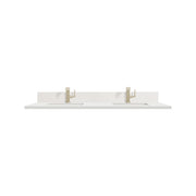 James Martin 60" Rectangular Single Hole, 3cm White Zeus Silestone Sink with Backsplash
