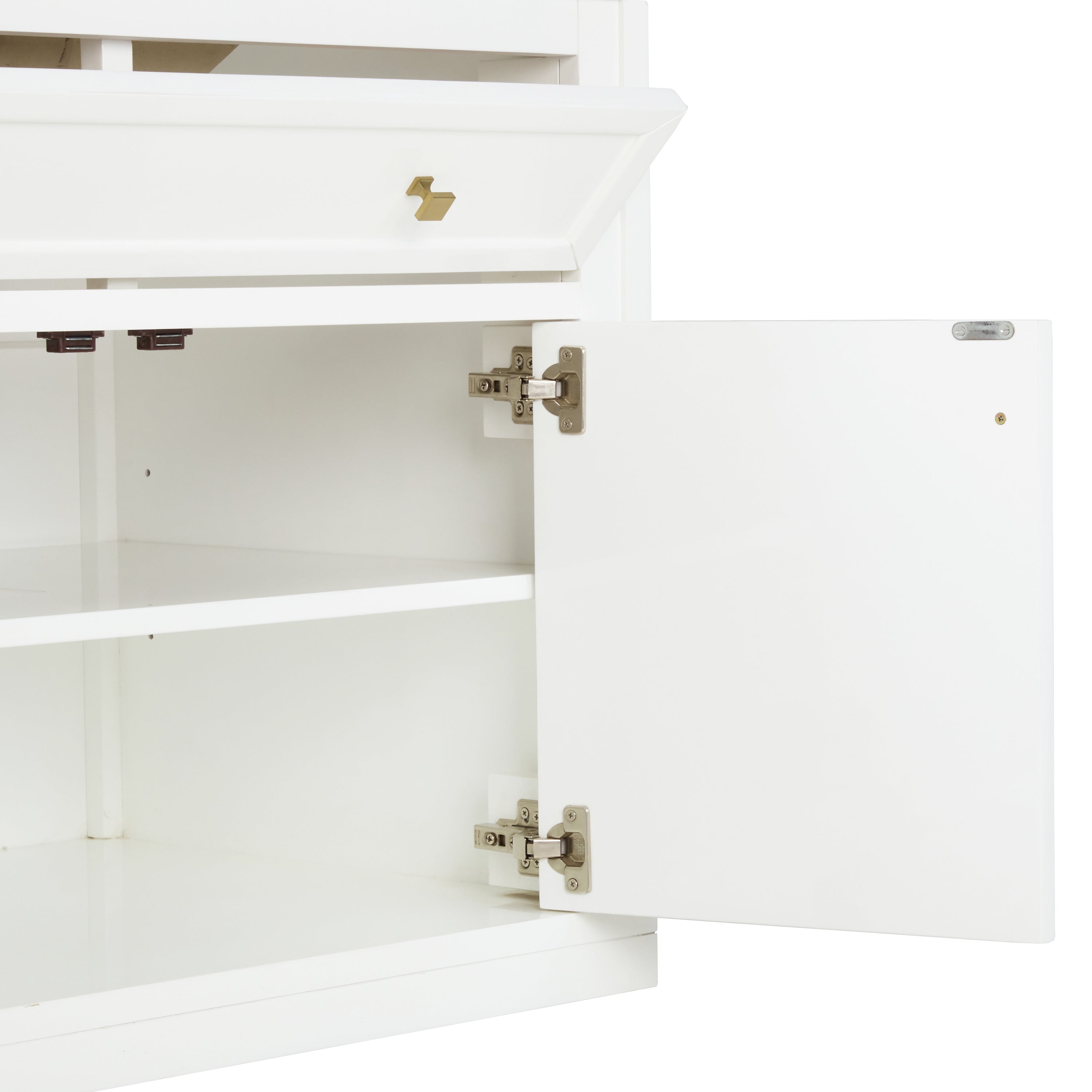 James Martin Chicago 36" Single Vanity in Glossy White with 3cm Countertop