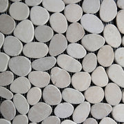 Sliced Pebble Mosaic Beige Stone Honed