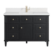 James Martin Lorelai 48" Single Vanity in Black Onyx with 3cm Countertop