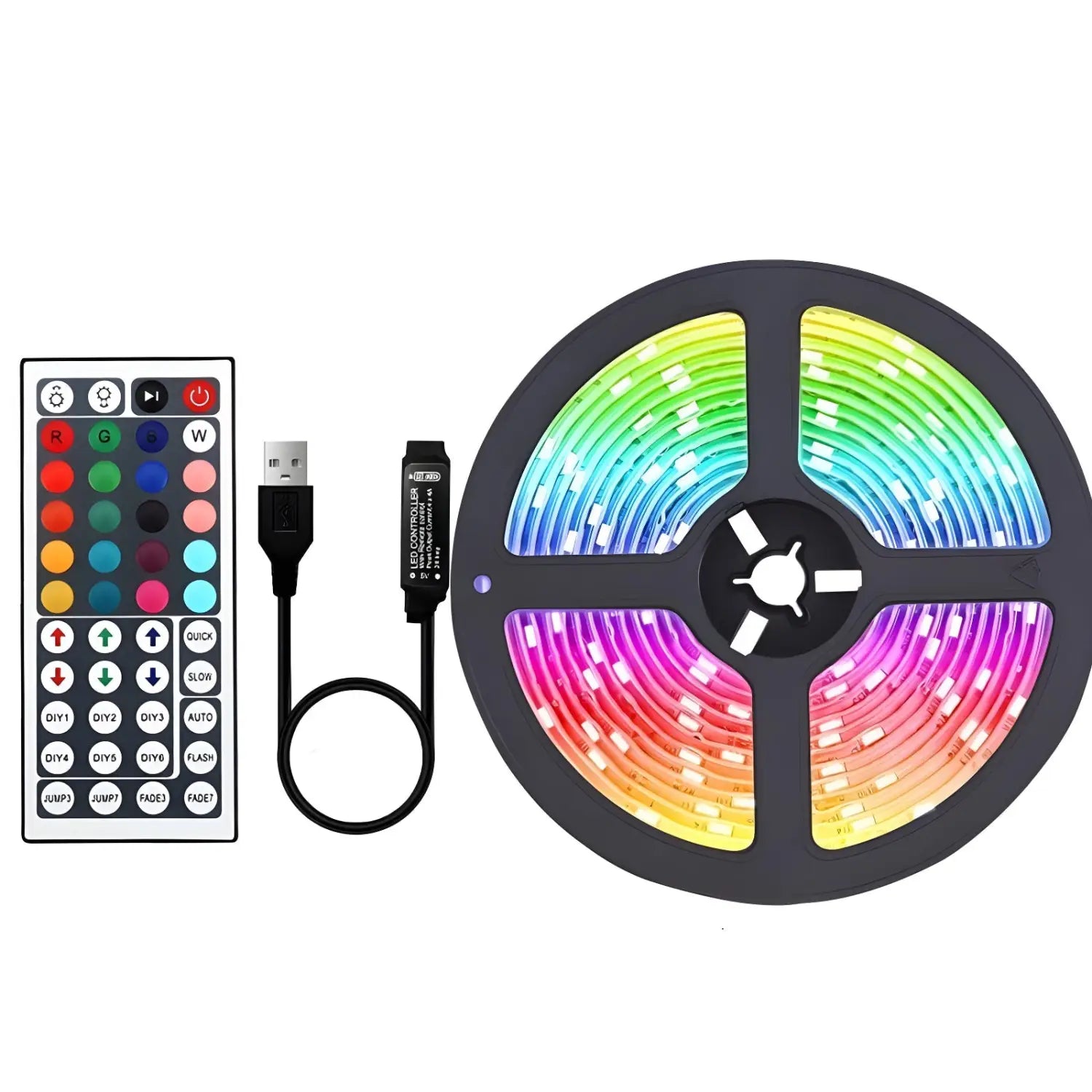 Smart LED Bluetooth RGB Light Strip with Remote Control – Multi-Length Options