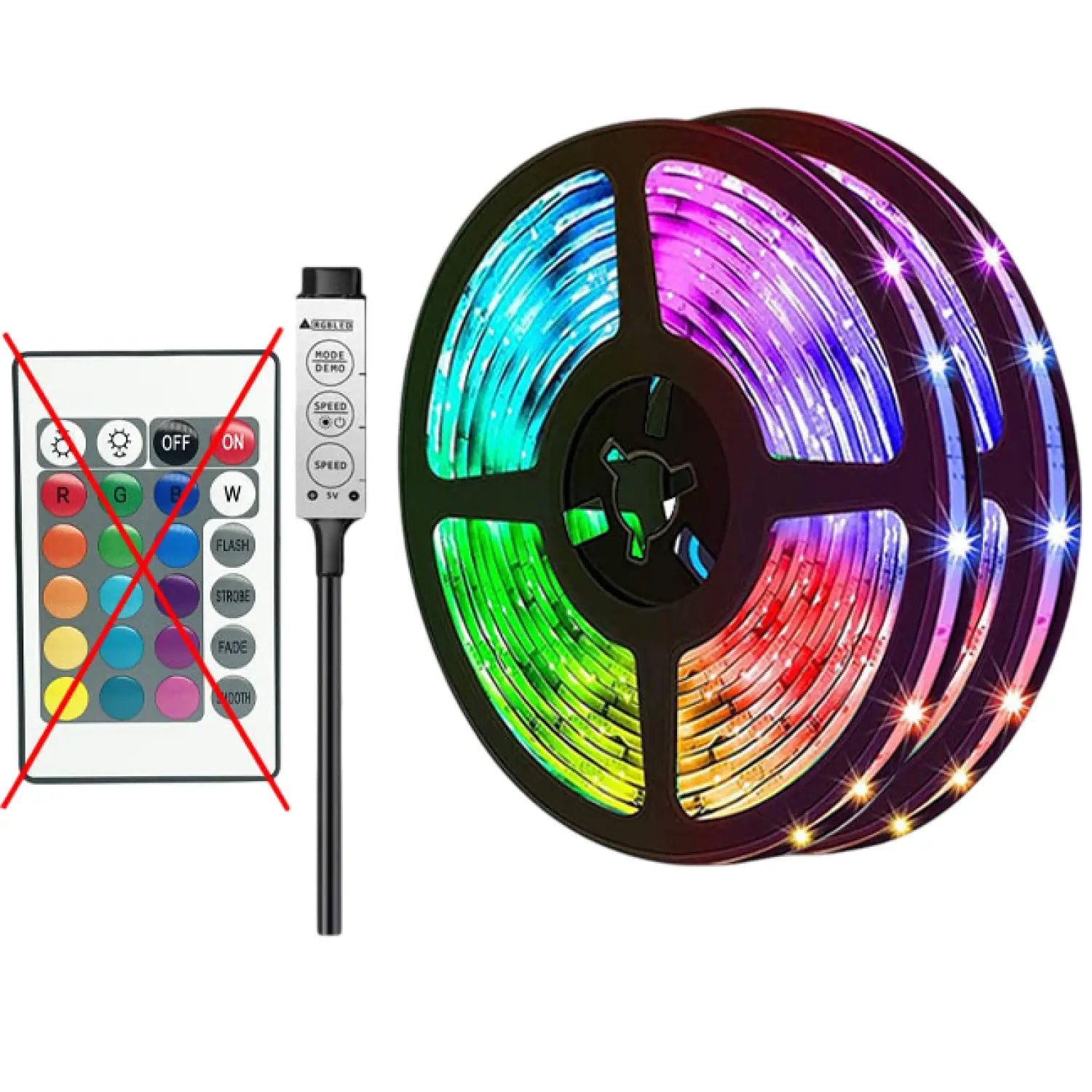 Smart LED Bluetooth RGB Light Strip with Remote Control – Multi-Length Options