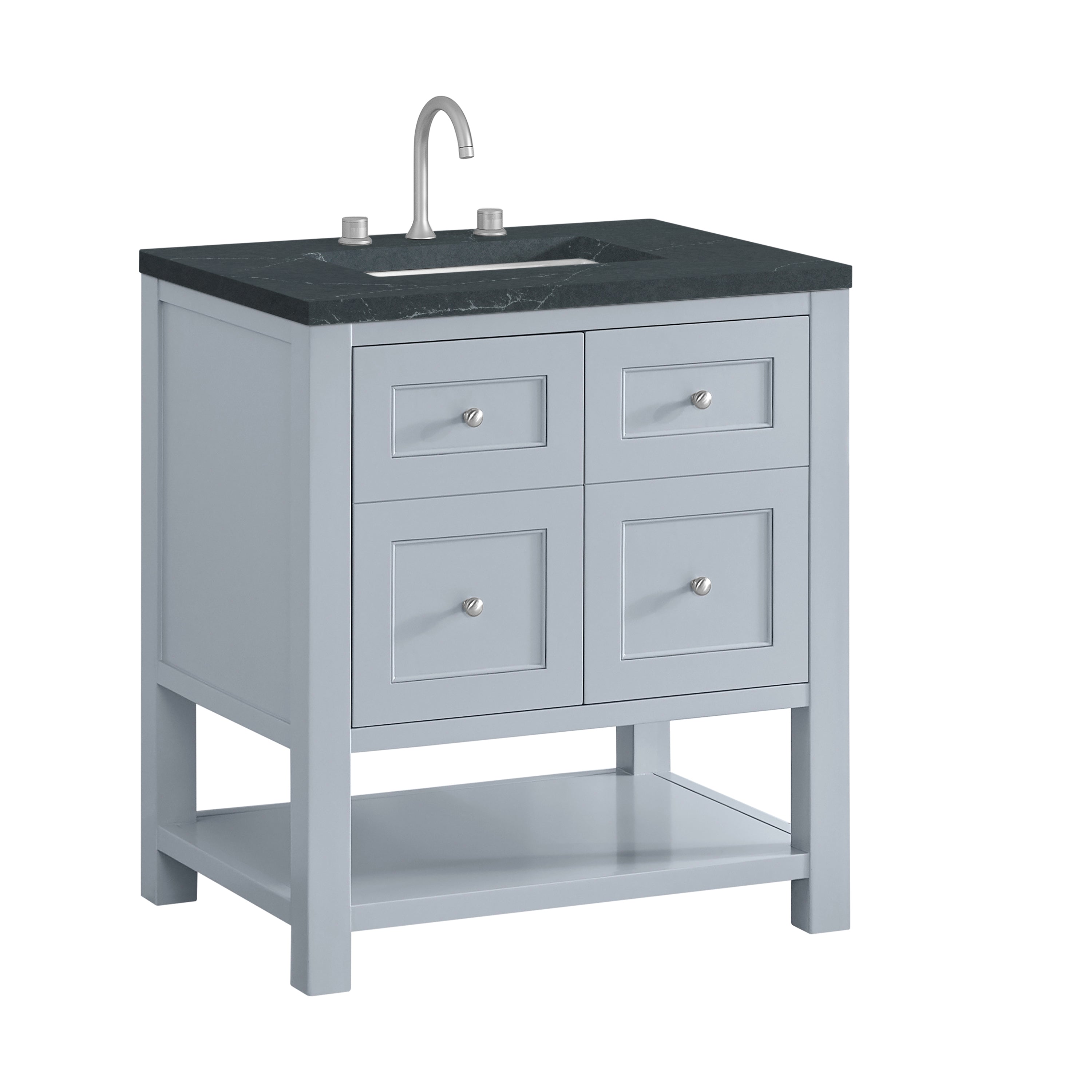 James Martin Breckenridge 30" Single in Serenity Blue with 3cm Countertop
