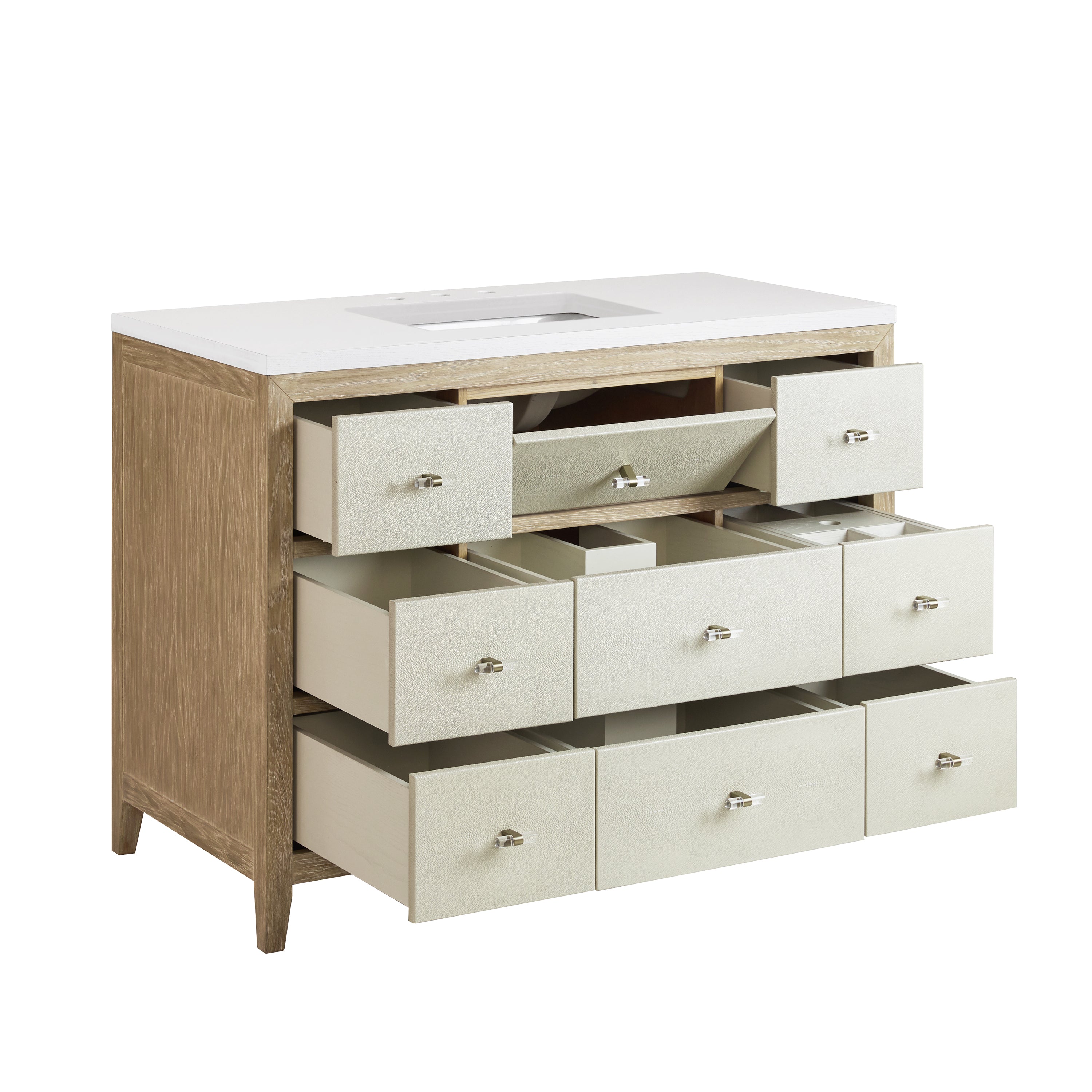 James Martin Celeste 48" Single Vanity in Sunwashed Oak with 3cm Countertop