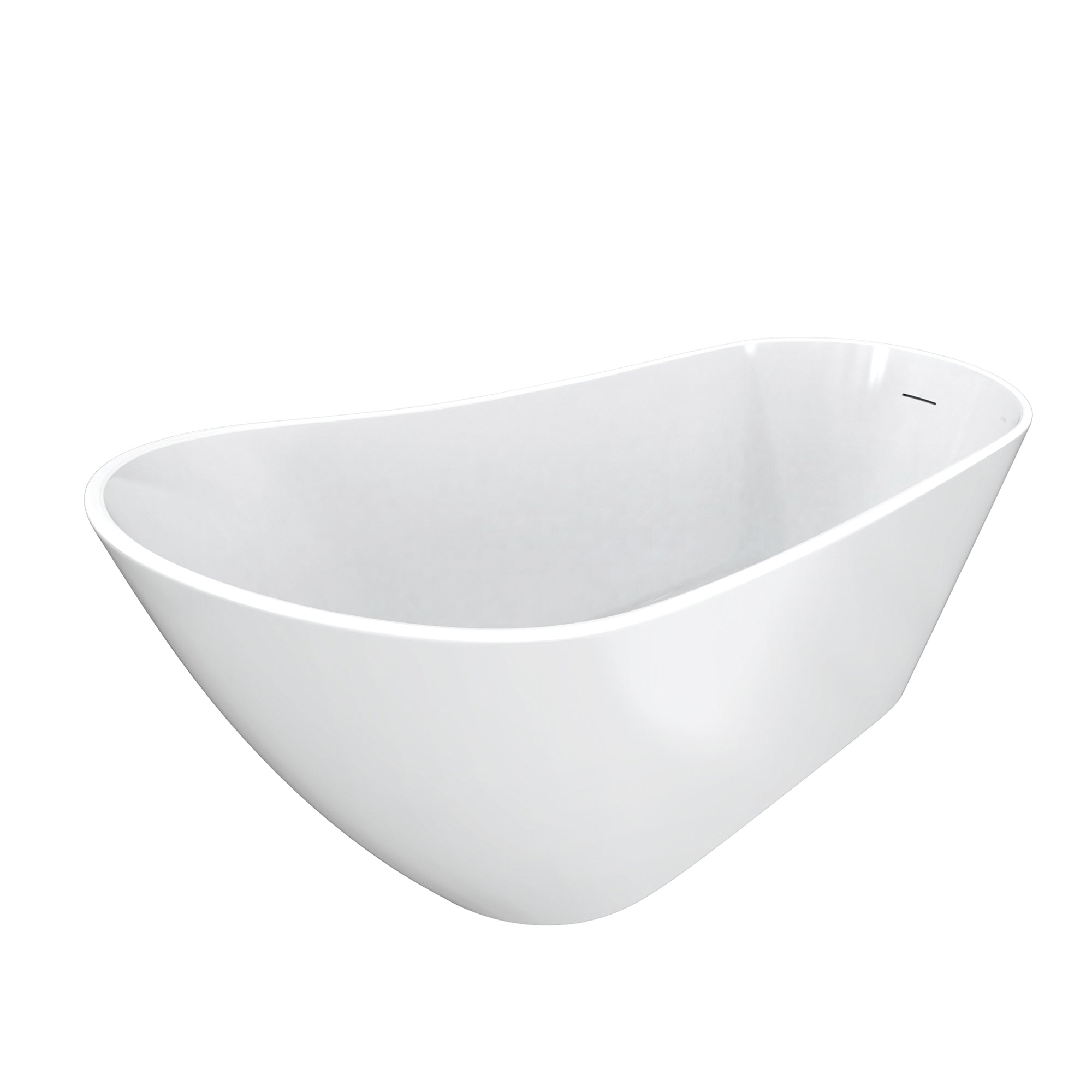 Maax Soca 59 x 28 Acrylic Freestanding Slipper End Drain Bathtub