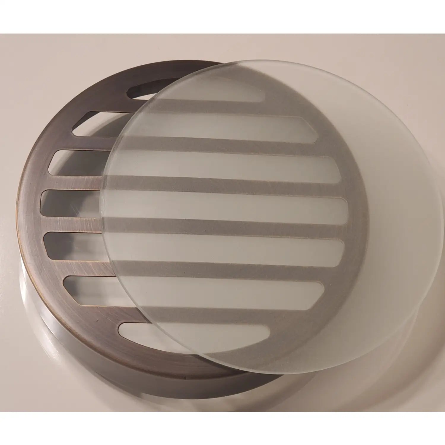 Solid Brass Louvered PAR36 In-ground Well Light Cover Kit