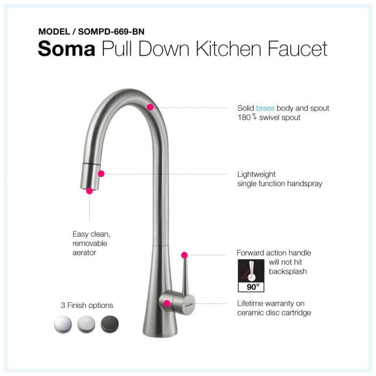 Soma Pull Down Kitchen Faucet