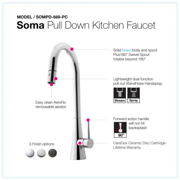 Soma Pull Down Kitchen Faucet