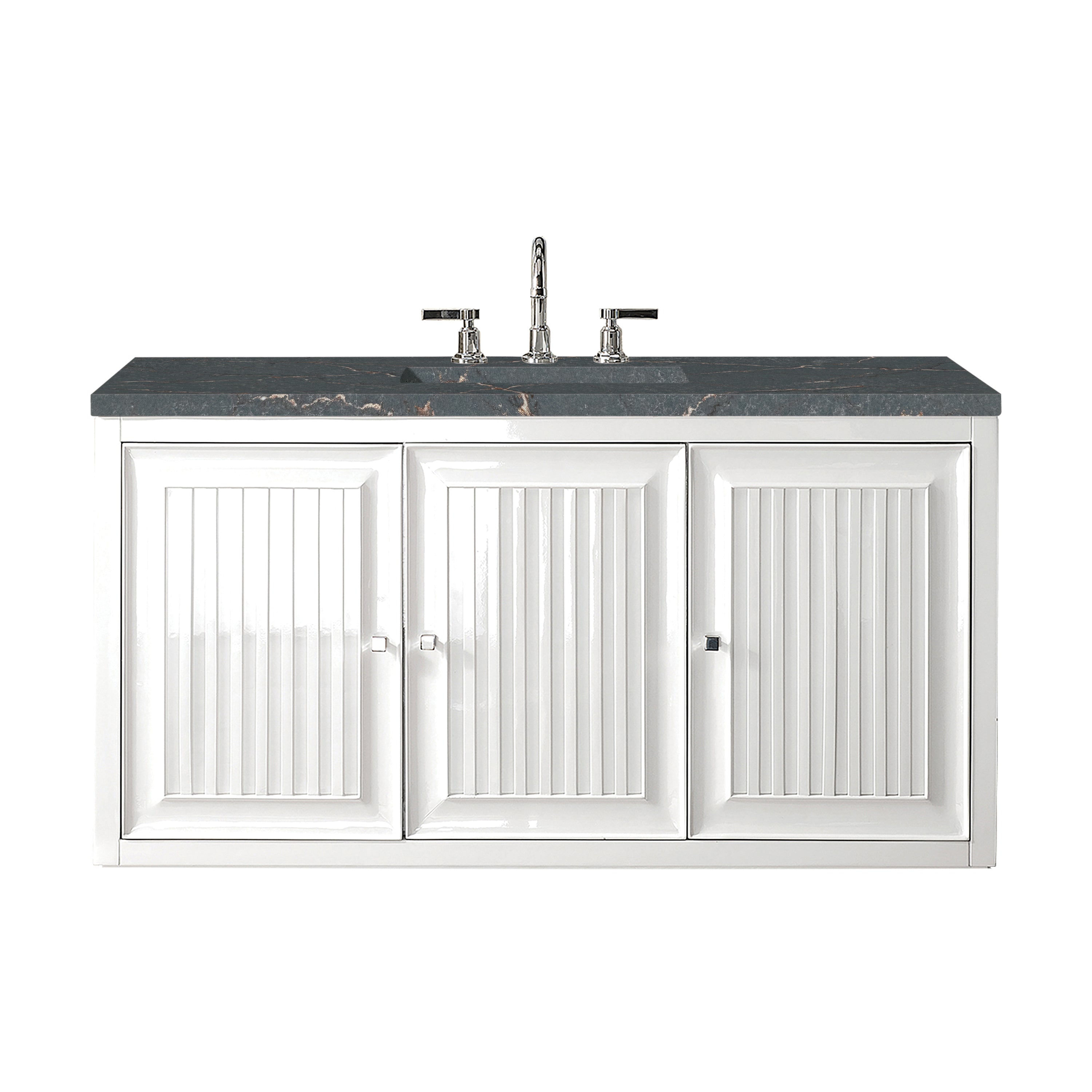 James Martin Athens 48" Single Vanity in Glossy White with 3cm Countertop