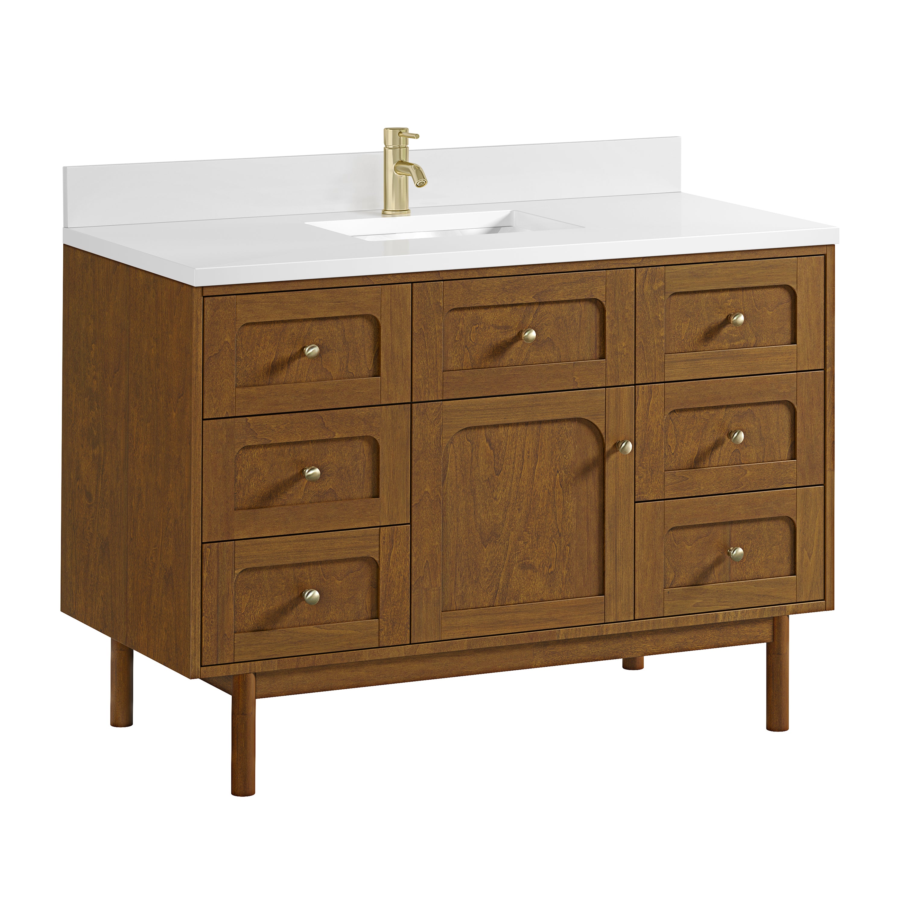 James Martin Laurent 48" Single Vanity in Honey Oak with 3cm Countertop