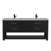 James Martin Lucian 72" Double Vanity in Carbon Oak with 3cm Countertop