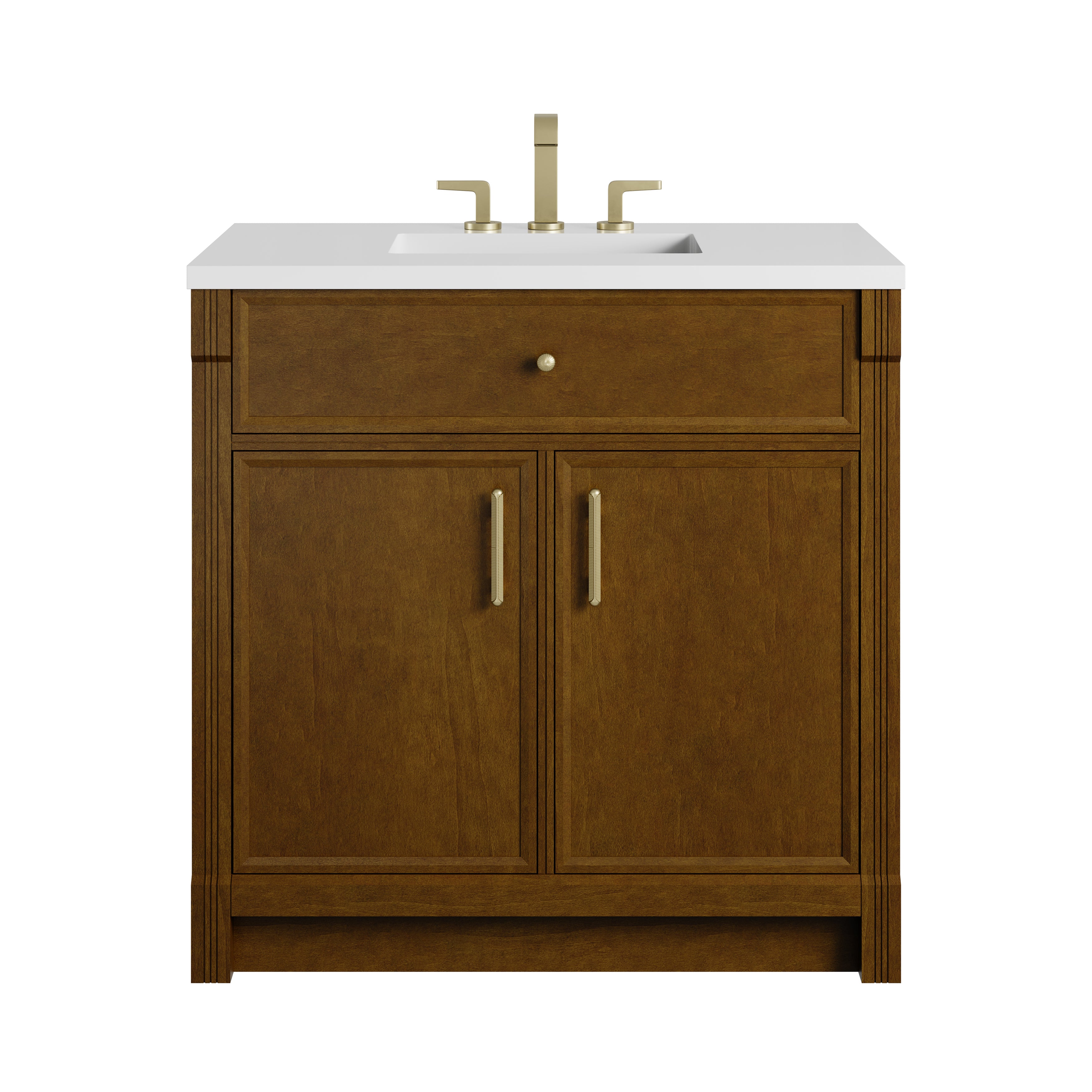 James Martin Bellshire 36" Single Vanity in Honey Oak with 3cm Countertop
