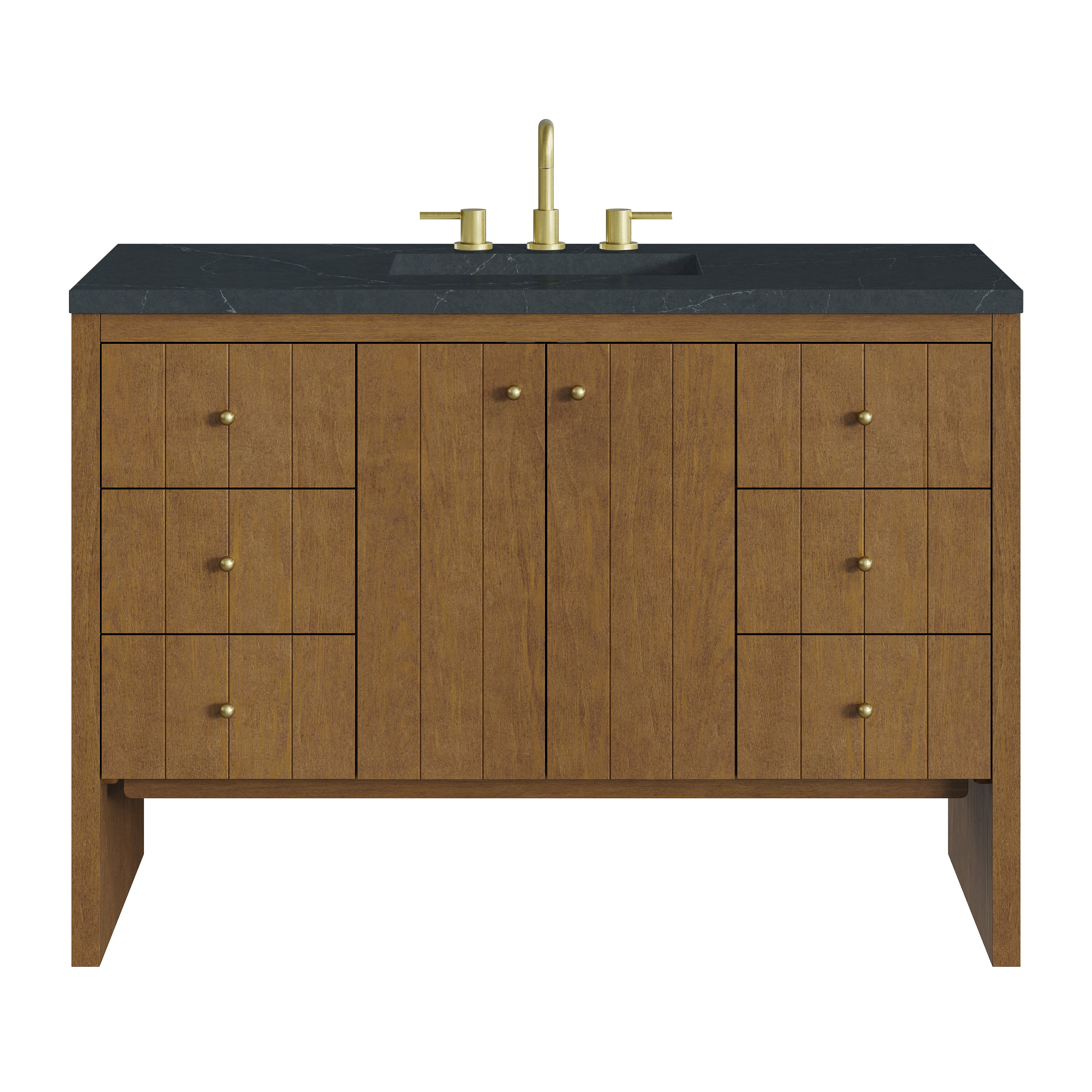 James Martin Hudson 48" Single Vanity in Honey Oak with 3cm Countertop