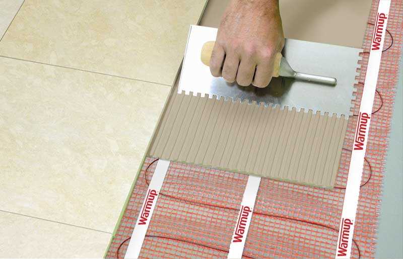 Warmup Under Floor Mat Heater, 240V, 1050W, 4.4 amps, Covers  75 sq ft of heated area