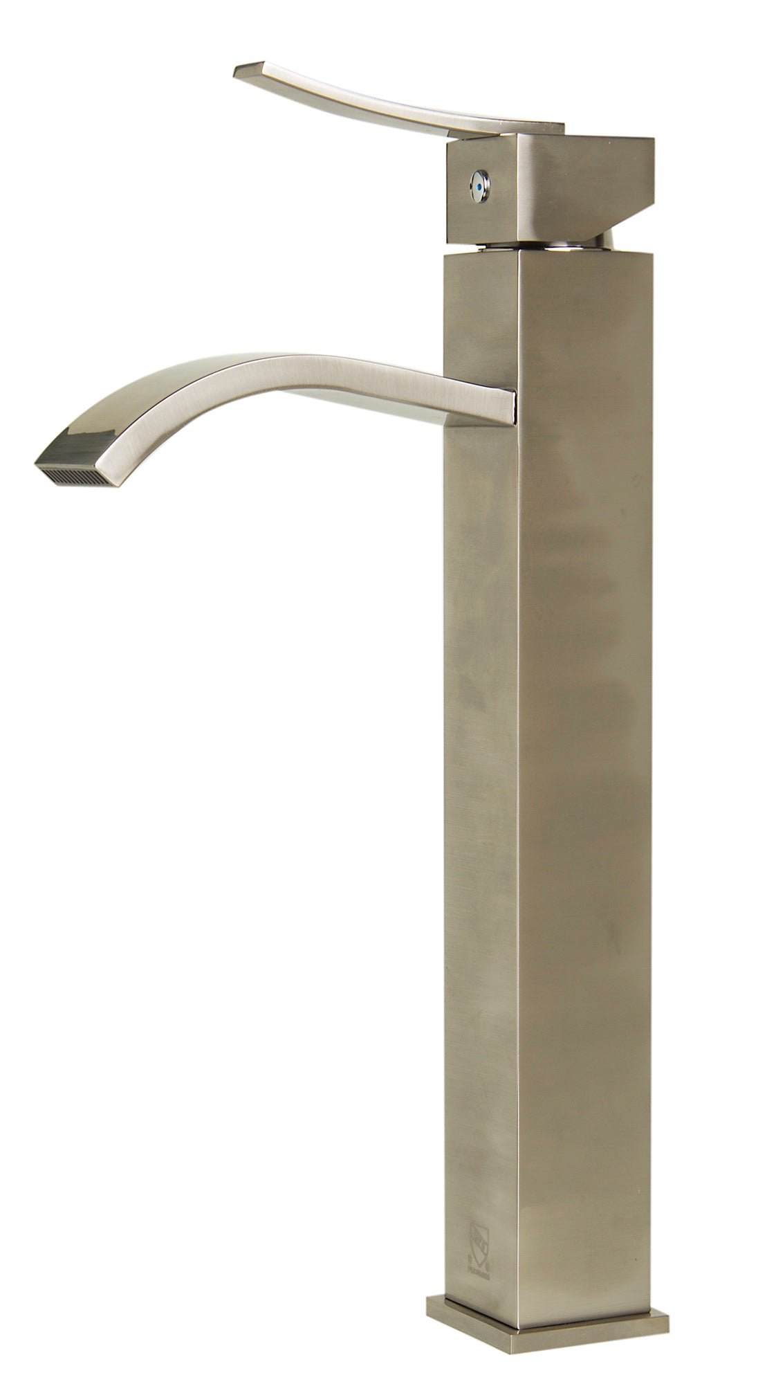 ALFI brand AB1158 Tall Square Body Curved Spout Single Lever Bathroom Faucet