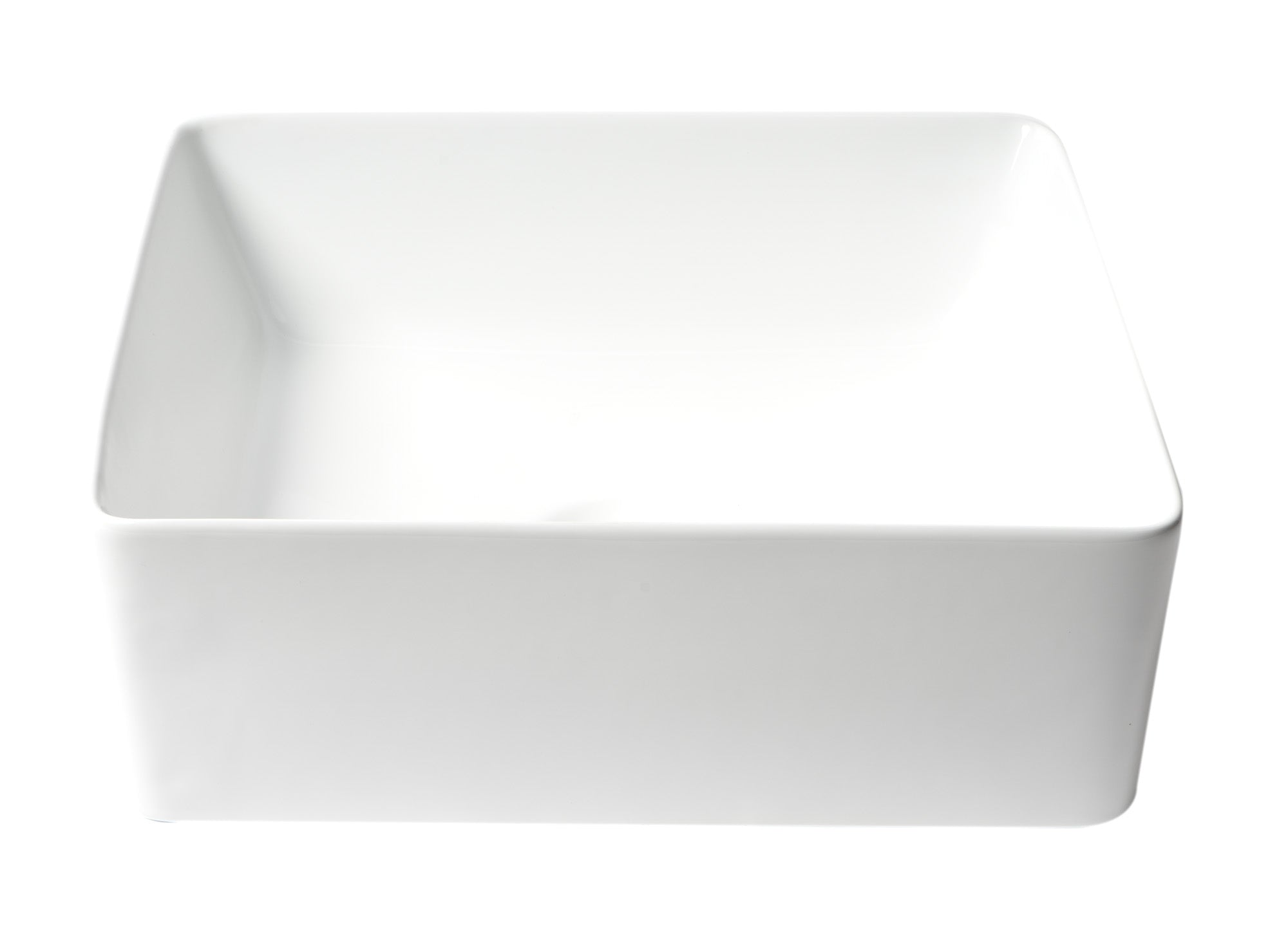 ALFI brand ABC903 16" Modern Square Above Mount Ceramic Sink