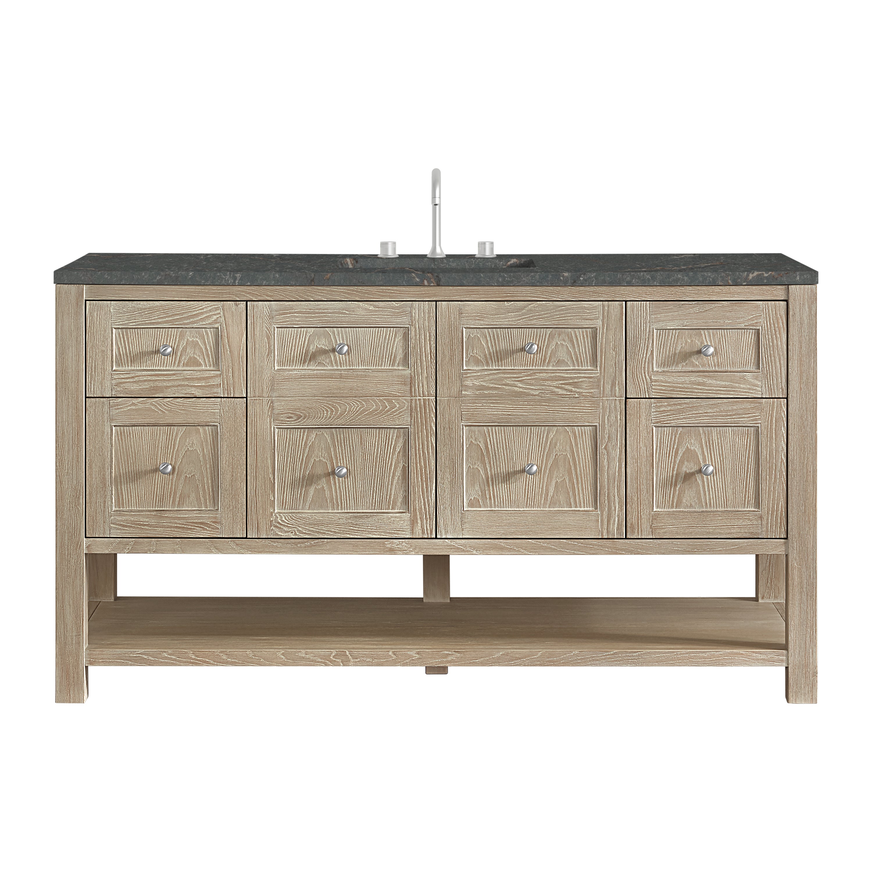 James Martin Breckenridge 60" Single Vanity in Whitewashed Oak with 3cm Countertop