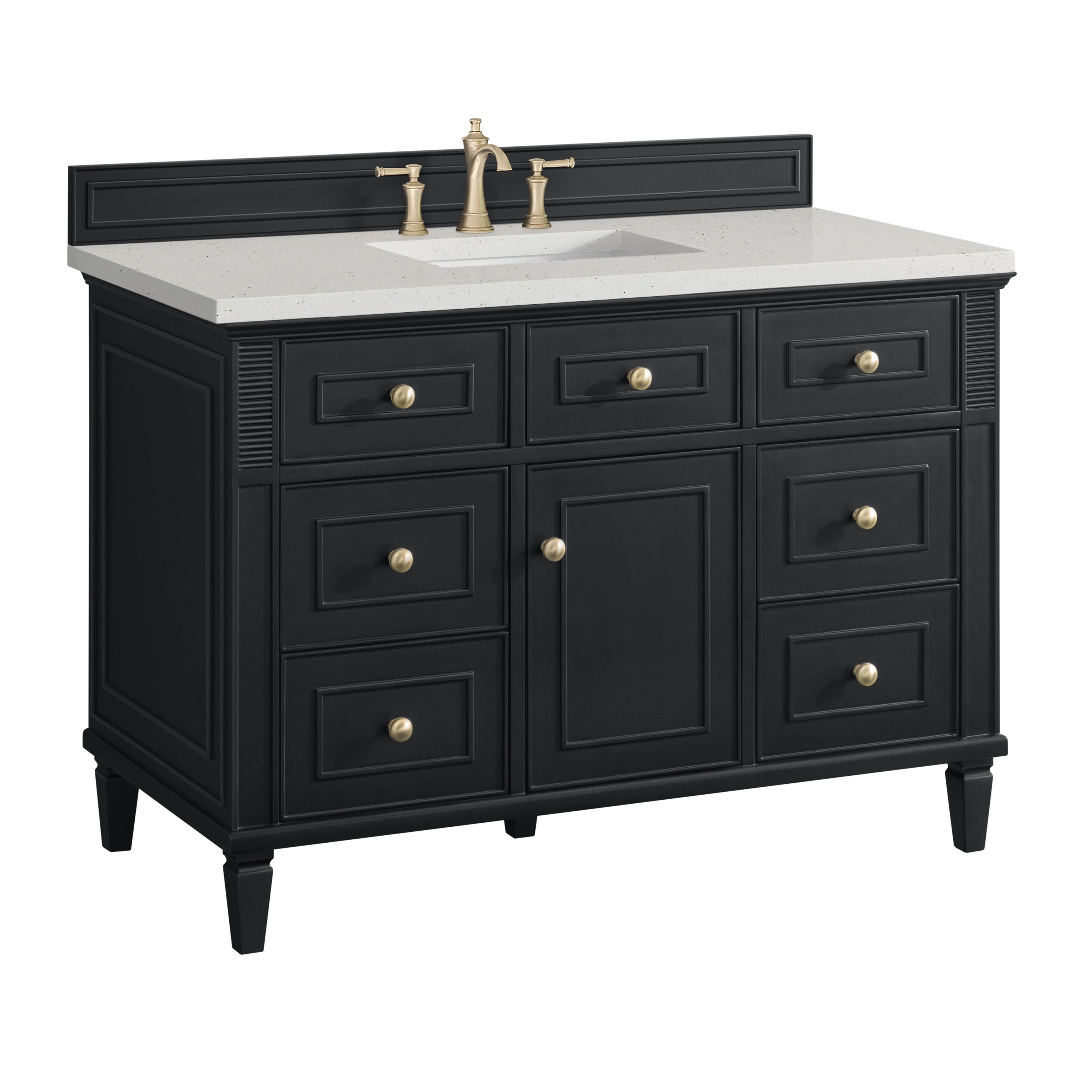 James Martin Lorelai 48" Single Vanity in Black Onyx with 3cm Countertop