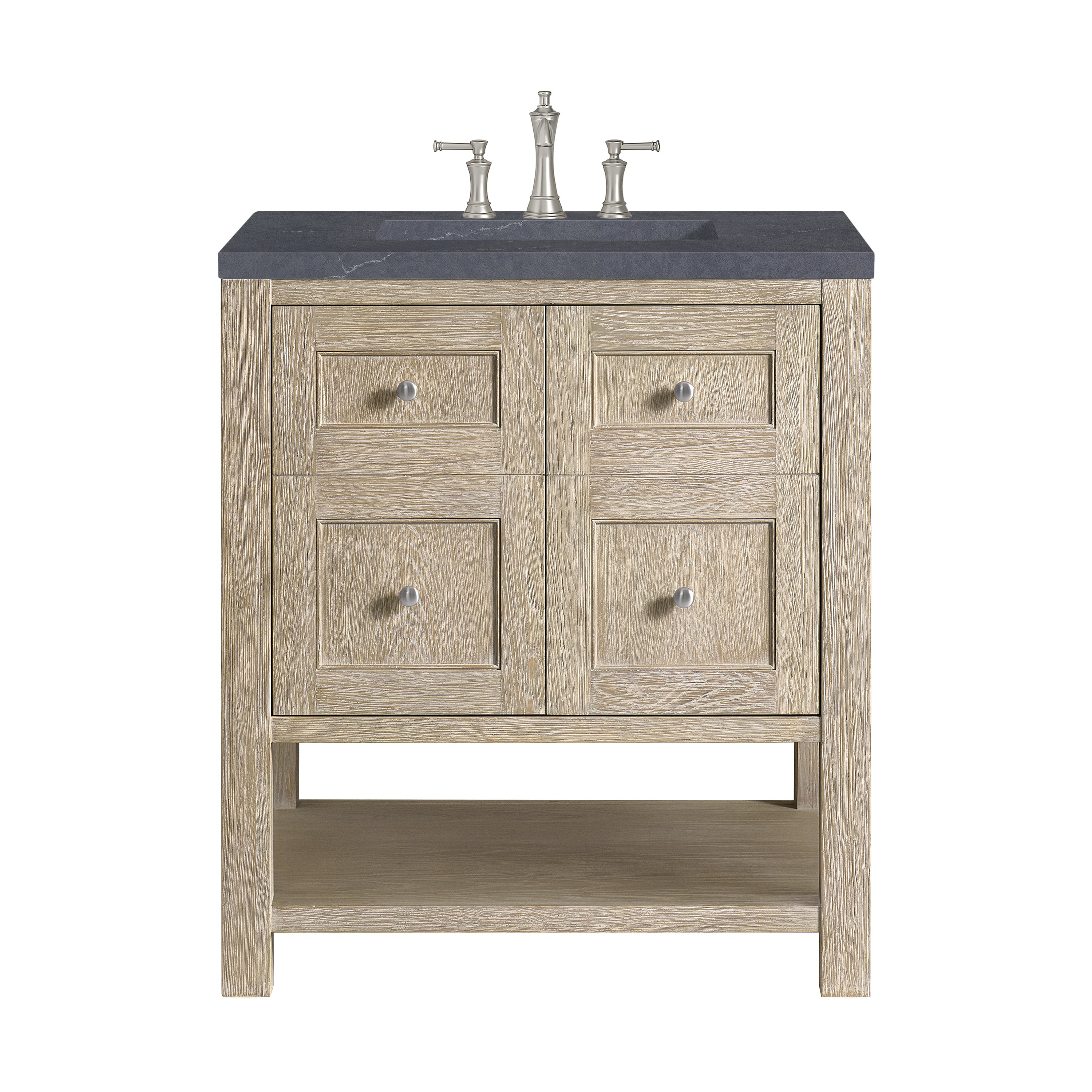 James Martin Breckenridge 30" Single Vanity in Whitewashed Oak with 3cm Countertop
