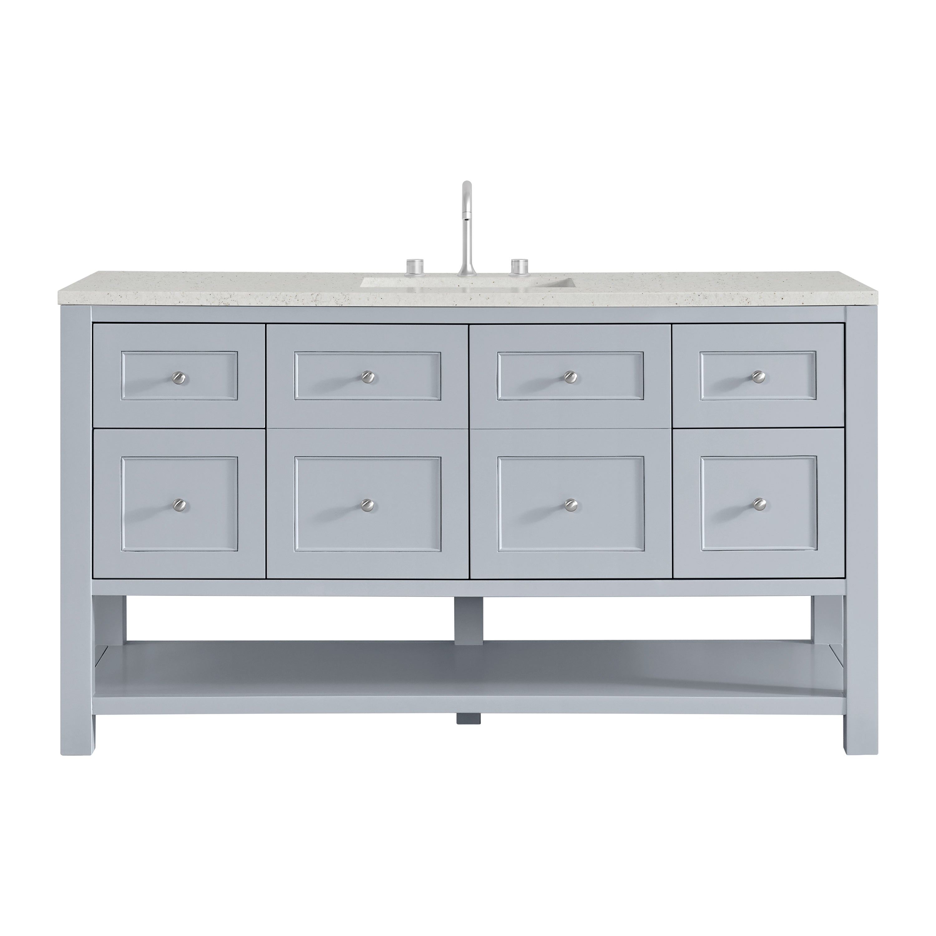 James Martin Breckenridge 60" Single Vanity in Serenity Blue with 3cm Countertop