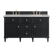 James Martin Lorelai 60" Double Vanity in Black Onyx with 3cm Countertop and FreePower Wireless Charger