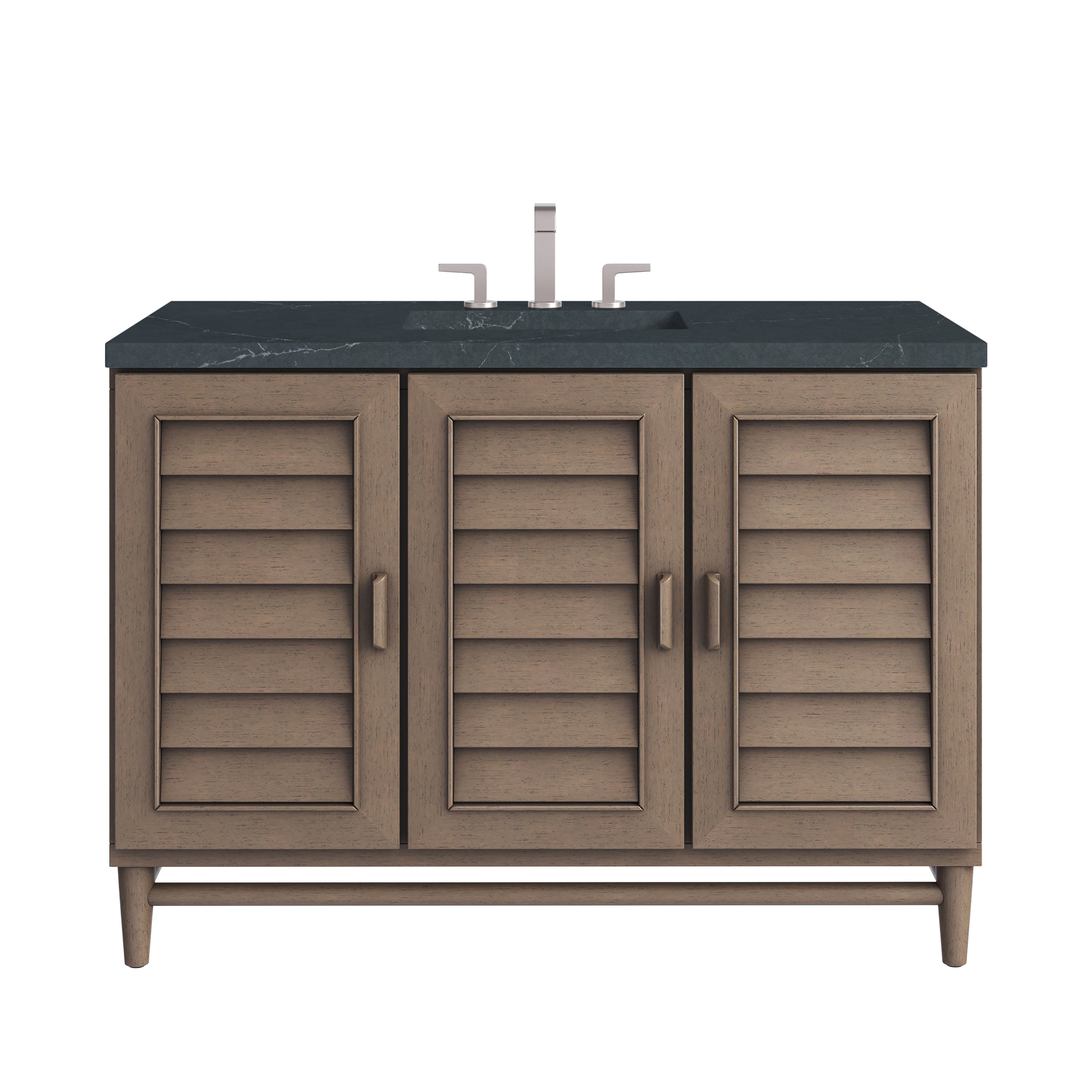 James Martin Portland 48" Single Vanity in Whitewashed Walnut with 3cm Countertop