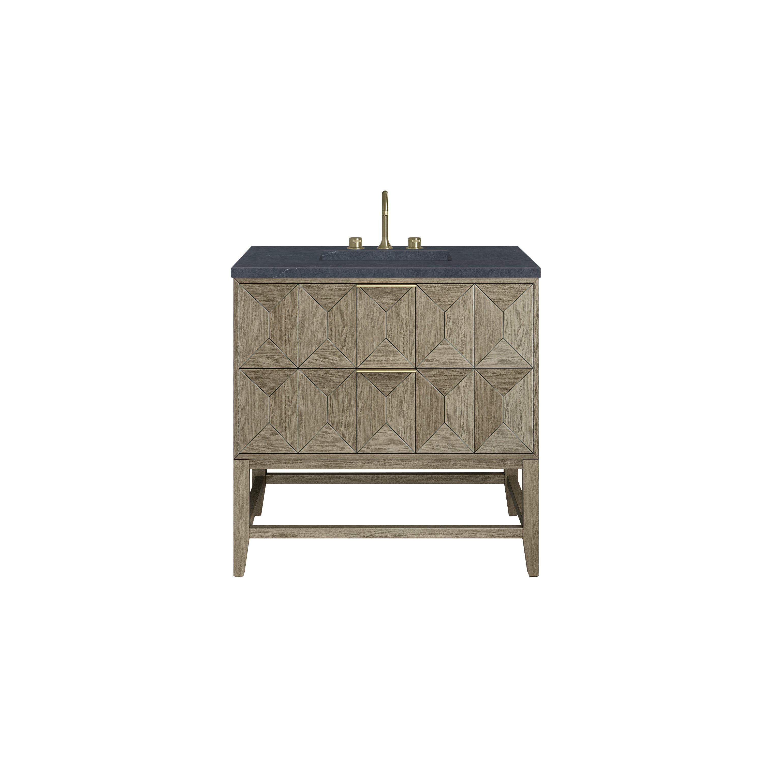 James Martin Emmeline 36" Single Vanity in Pebble Oak with 3cm Countertop