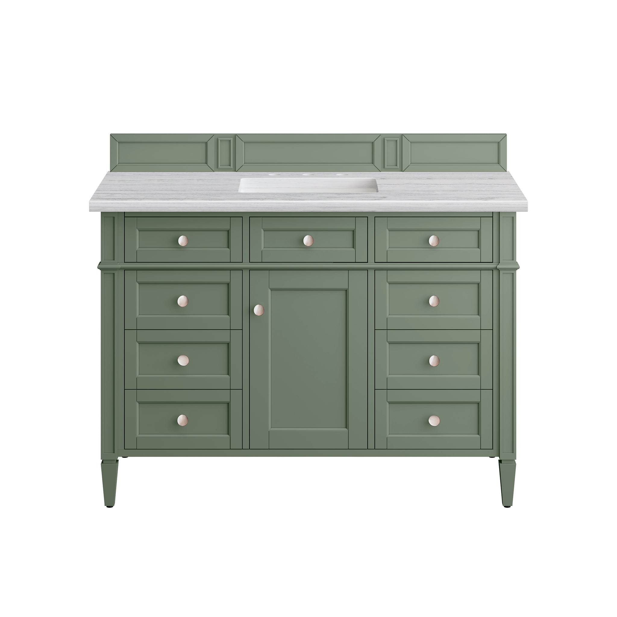 James Martin Brittany 48" Single Vanity in Smokey Celadon with 3cm Countertop