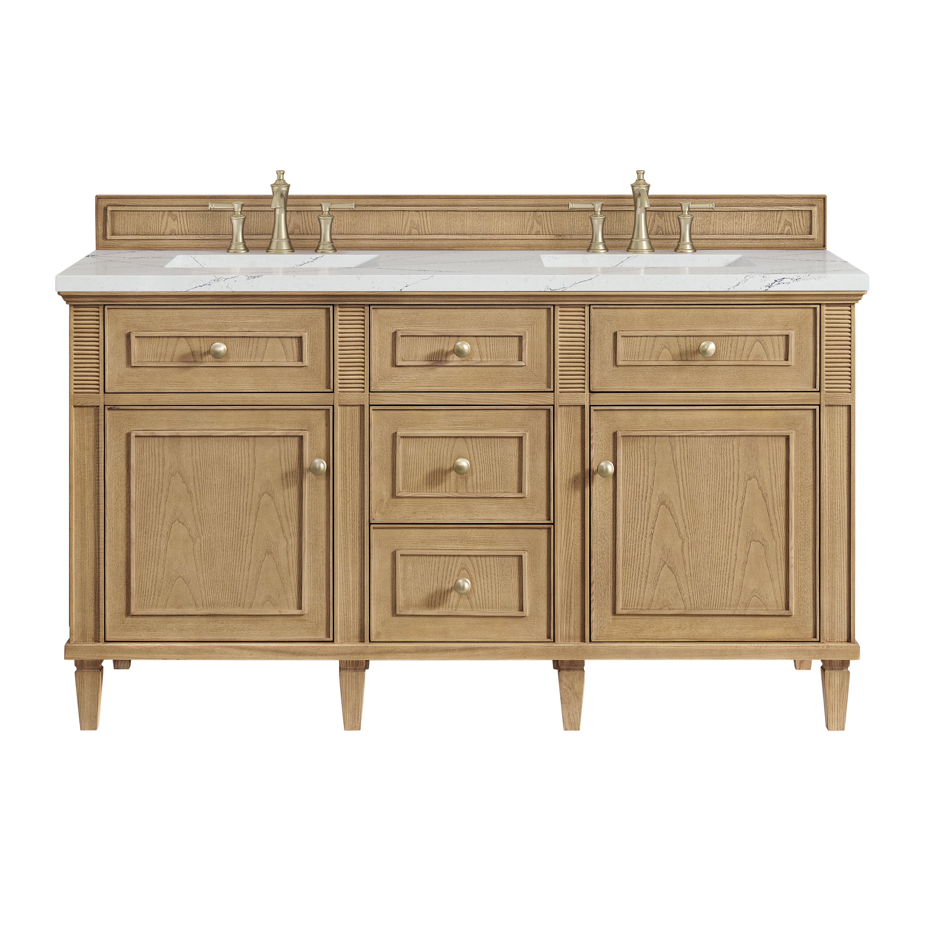 James Martin Lorelai 60" Double Vanity in Light Natural Oak with 3cm Countertop