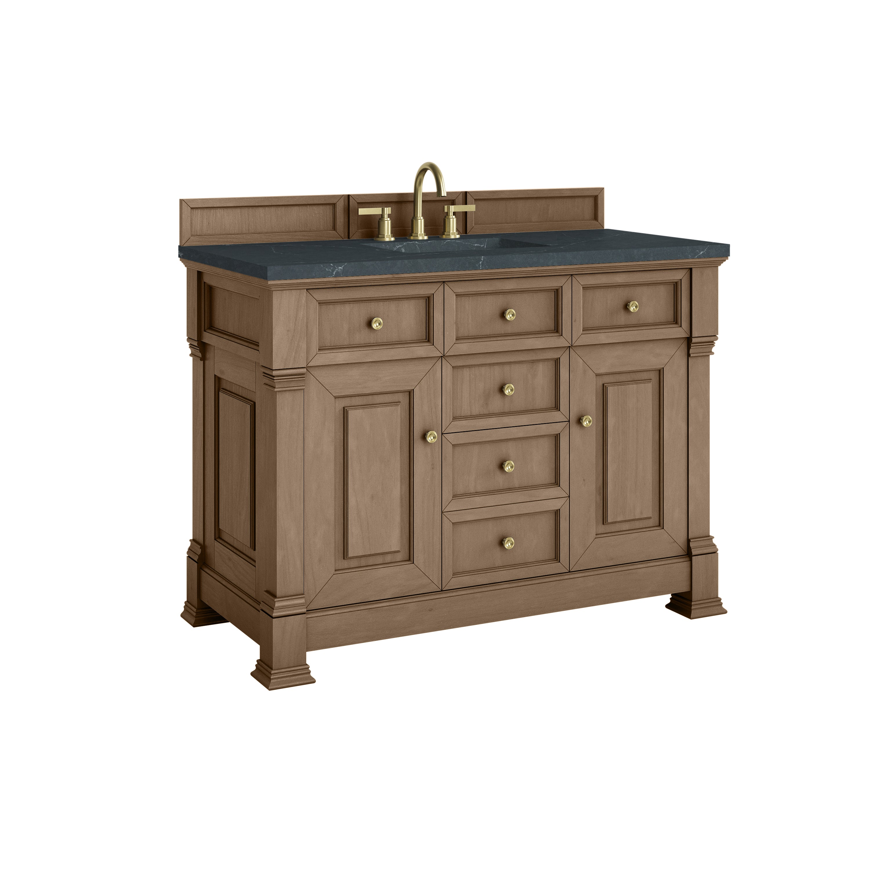 James Martin Brookfield 48" Single Vanity in Pecan with 3cm Countertop