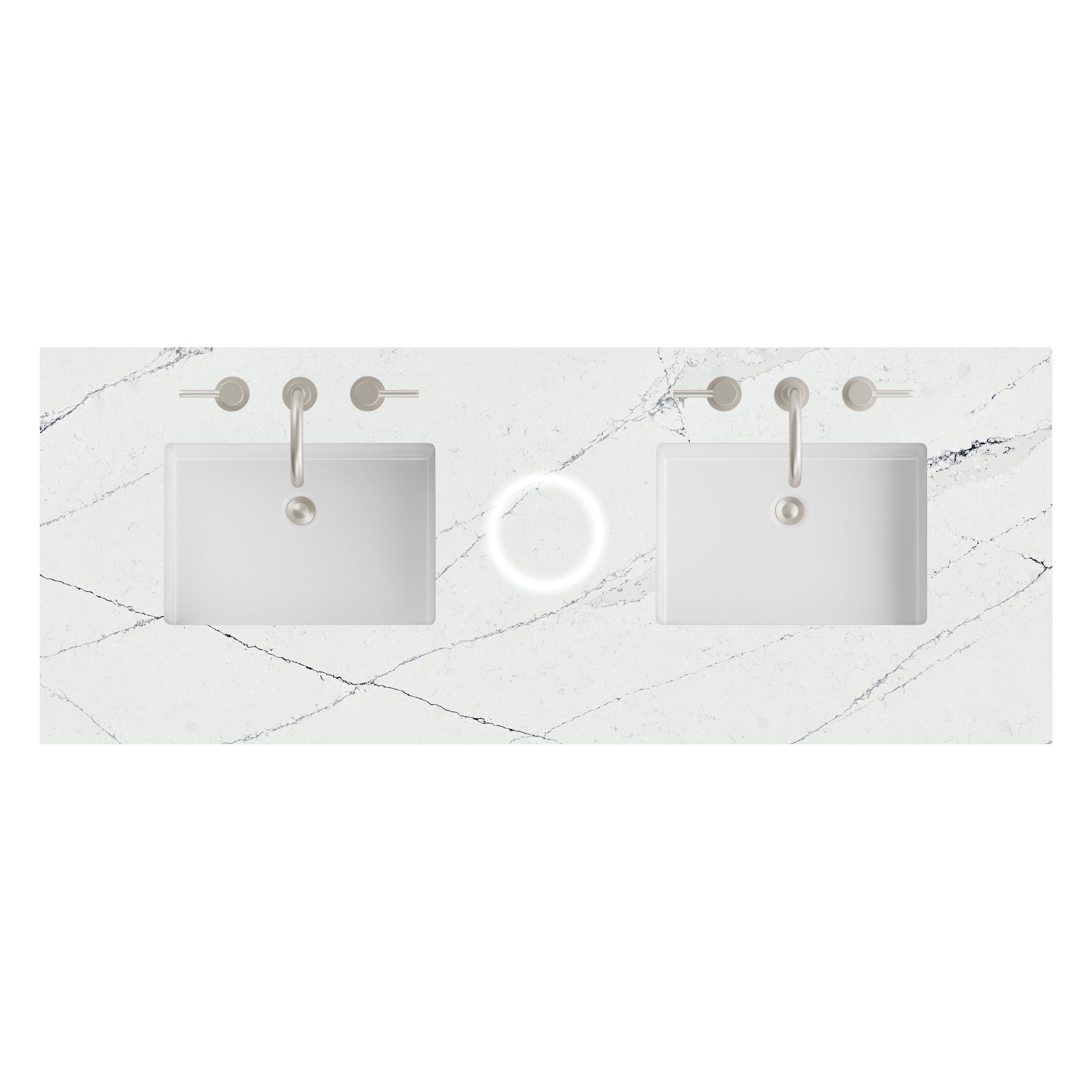 James Martin 60" Double Top with Sink & FreePower Wireless Charger, 3cm