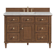 James Martin Lorelai 48" Single Vanity in Mid-Century Walnut with 3cm Countertop and FreePower Wireless Charger