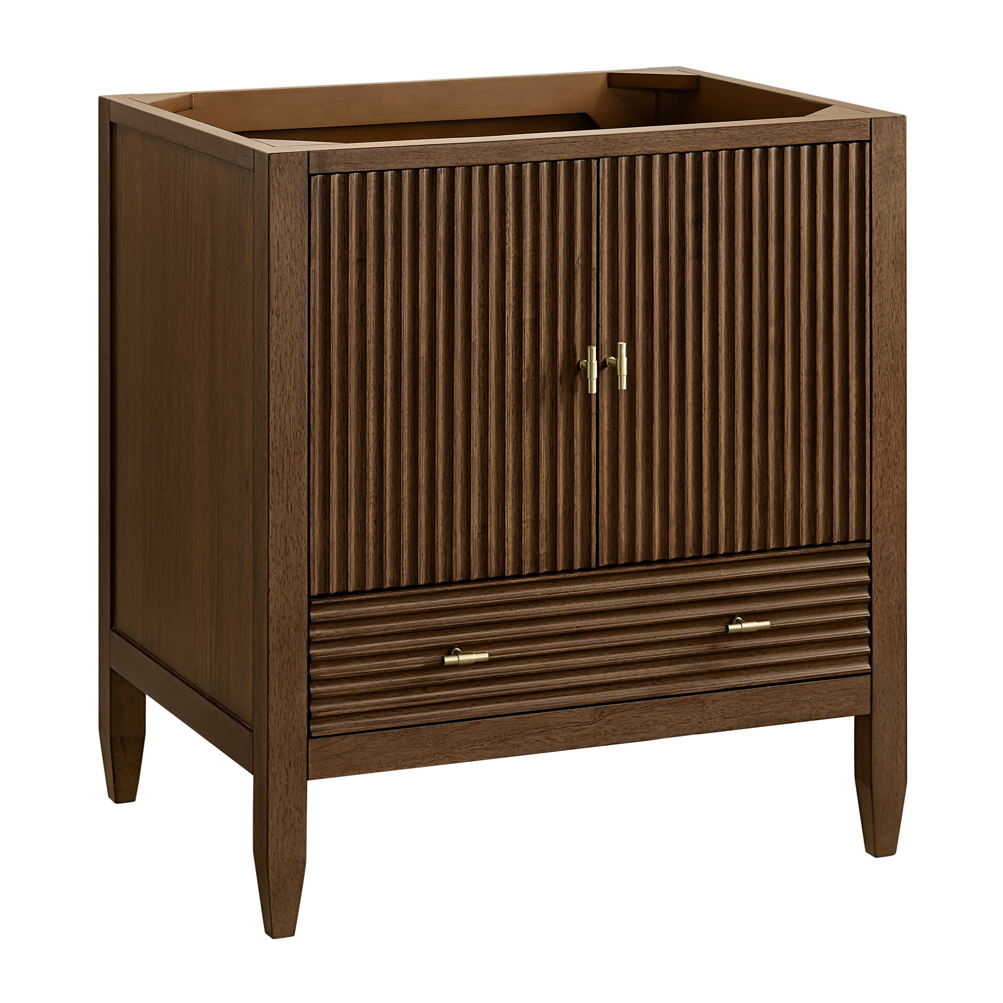 James Martin Myrrin 30" Single Vanity in Mid-Century Walnut with 3cm Countertop