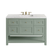 James Martin Breckenridge 48" Single Vanity in Smokey Celadon with 3cm Countertop and FreePower Wireless Charger