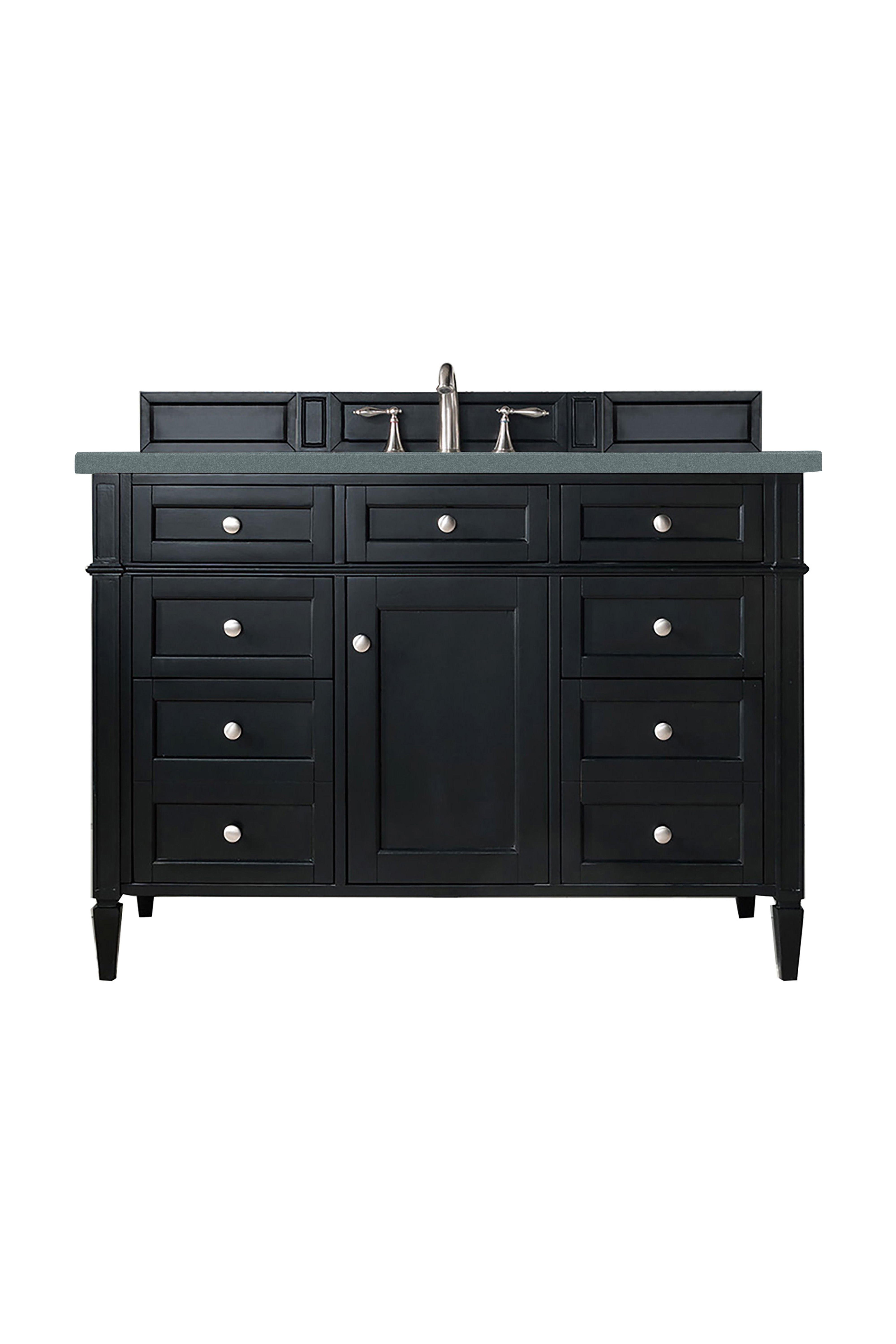 James Martin Brittany 48" Single Vanity in Black Onyx with 3cm Countertop