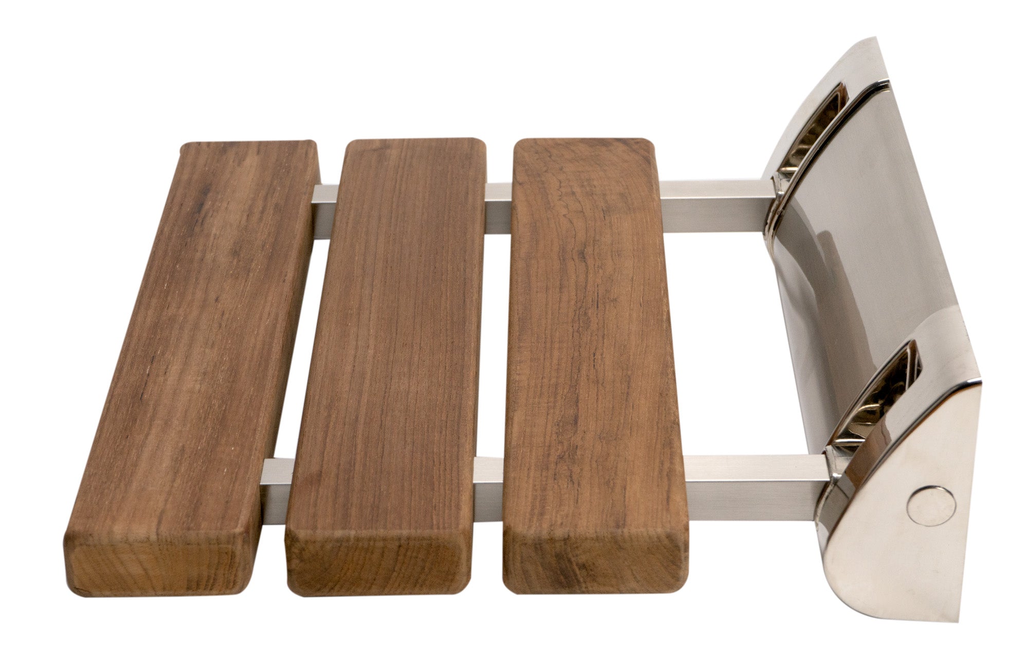ALFI brand ABS14 14" Folding Teak Wood Wall-Mount Shower Seat Bench