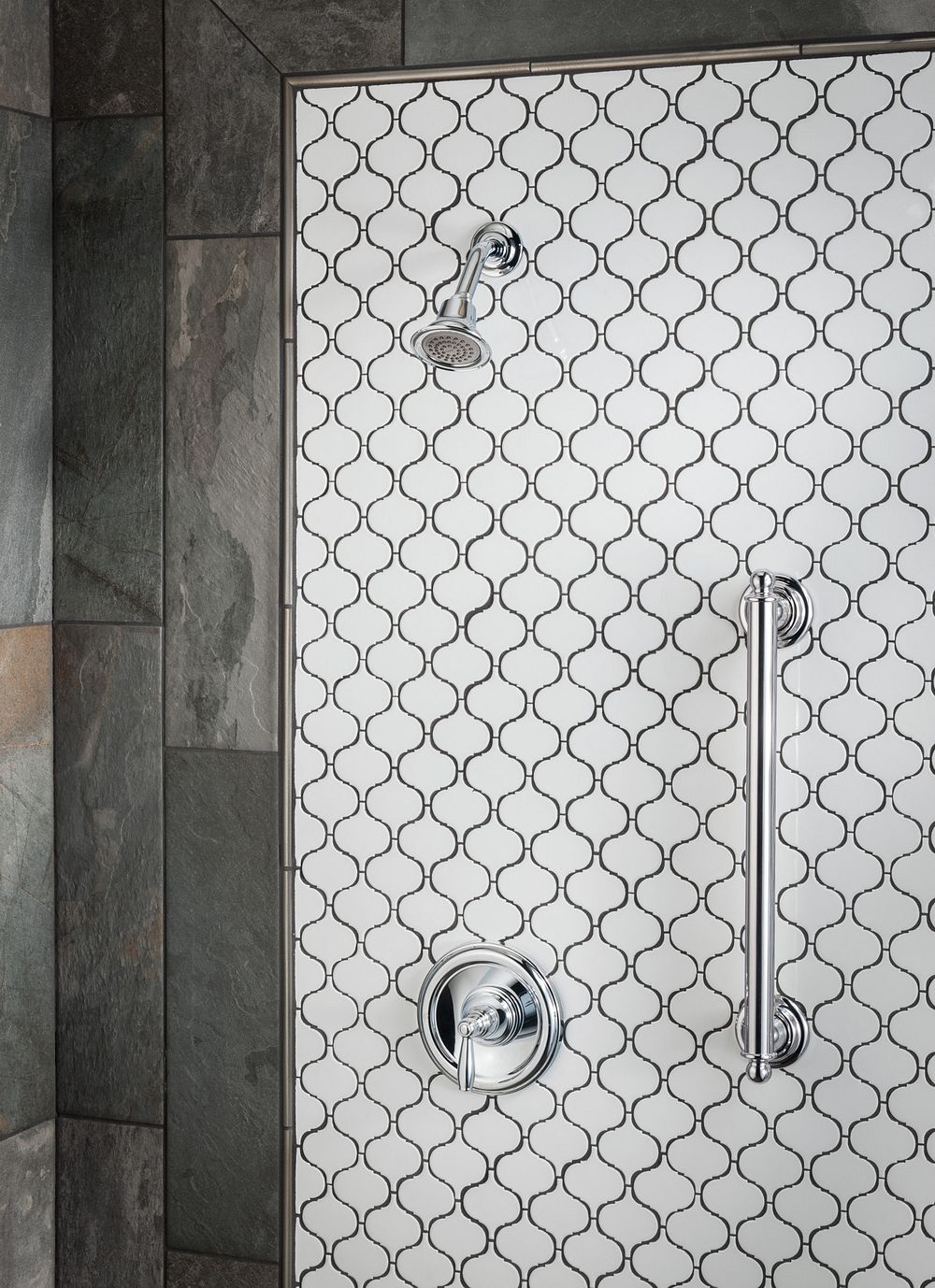 Brushed nickel Posi-Temp(R) tub/shower