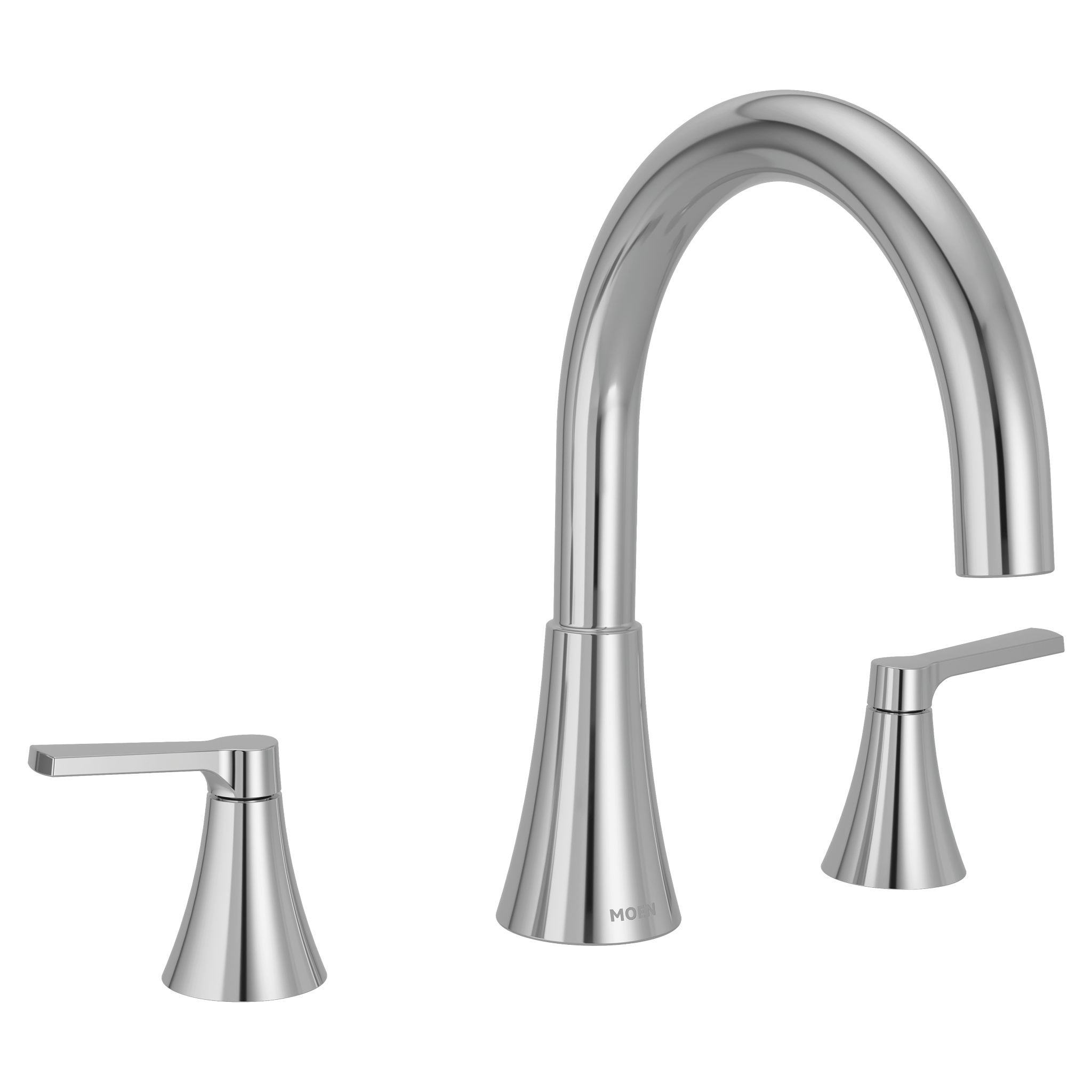 Moen T430 Jase Chrome two-handle non diverter roman tub faucet