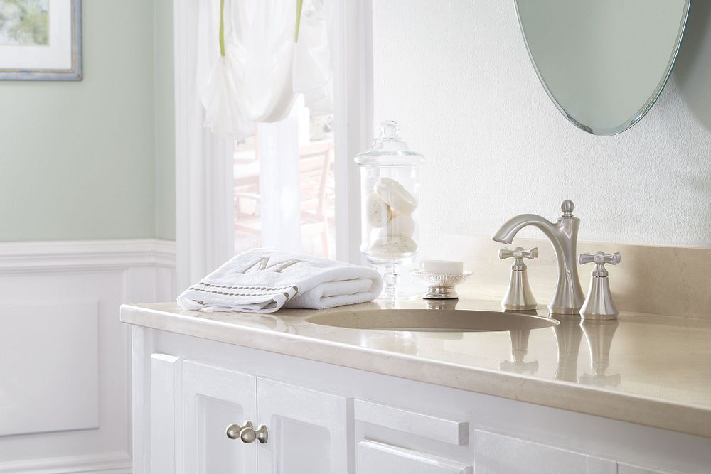 Moen Wynford TV4524 Two-Handle High Arc Bathroom Faucet – All Finishes