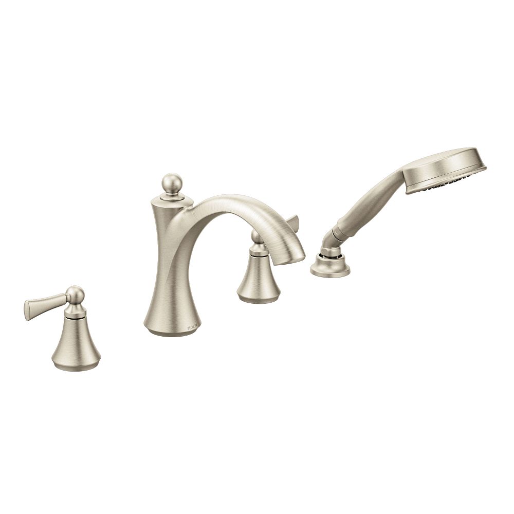 Wynford Two-Handle Diverter Roman Tub Faucet including Handheld Shower