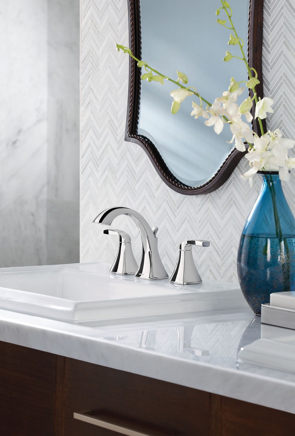 Voss Two-Handle High Arc Bathroom Faucet