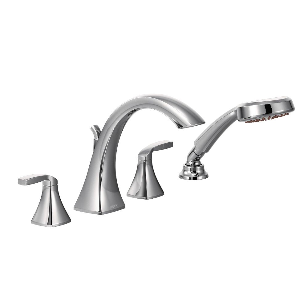 Voss Two-Handle High Arc Roman Tub Faucet including Handheld Shower
