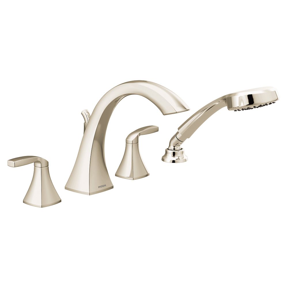 Voss Two-Handle High Arc Roman Tub Faucet including Handheld Shower
